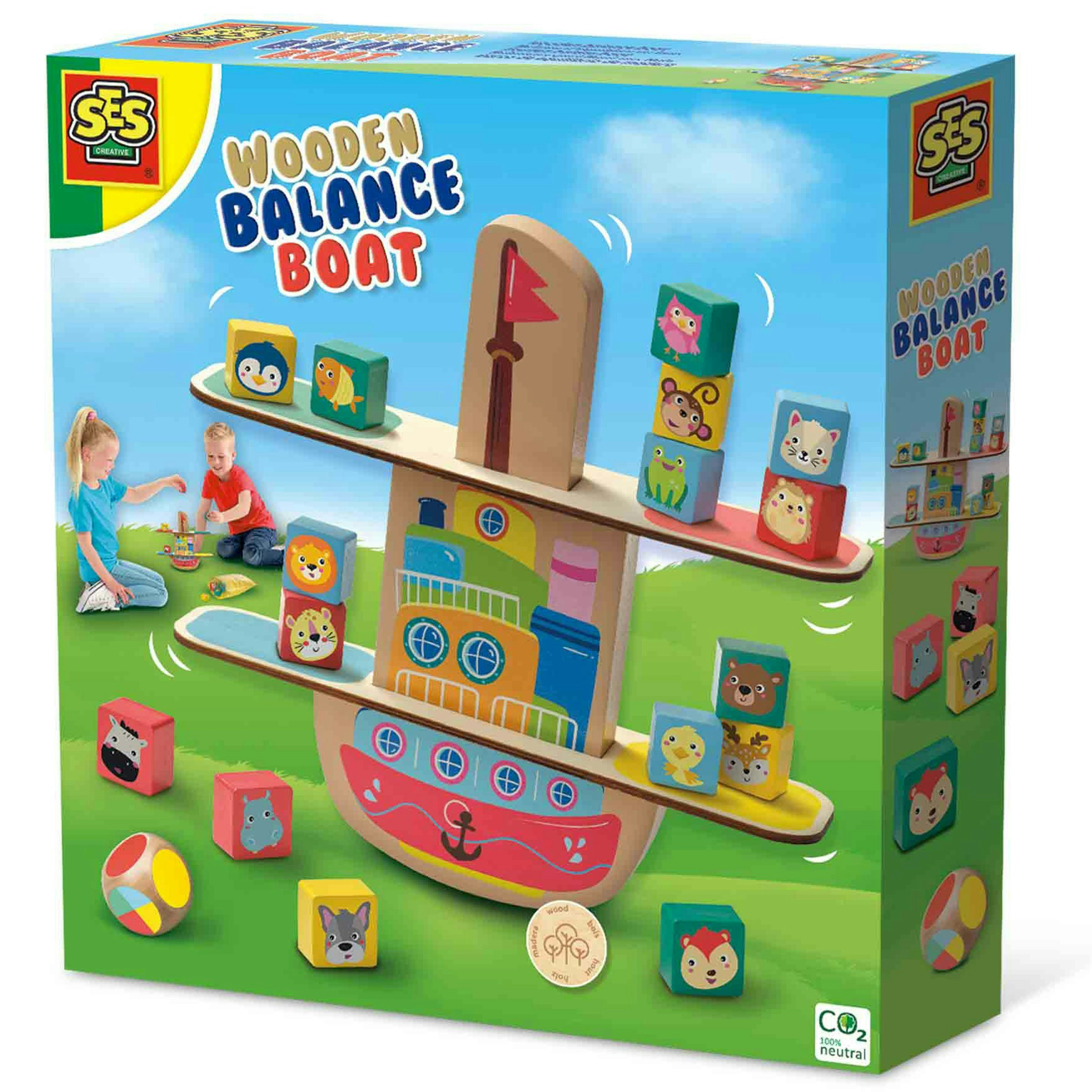 Ses Creative Wooden Balance Boat