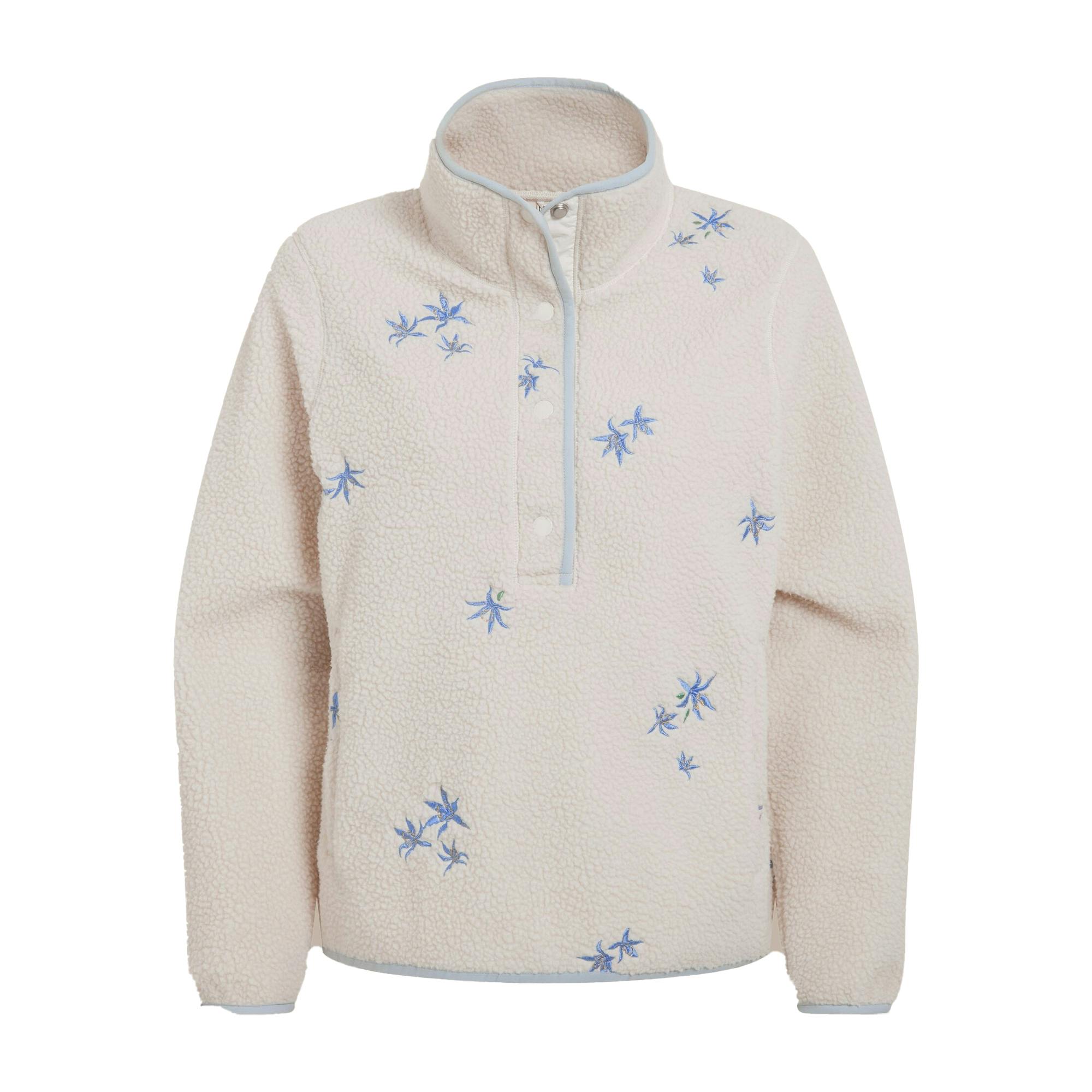 Craghoppers Women's National Trust Rosemary Ii Floral Fleece Jacket - Ecru - 10 Uk - Ecru - 100% Recycled Polyester
