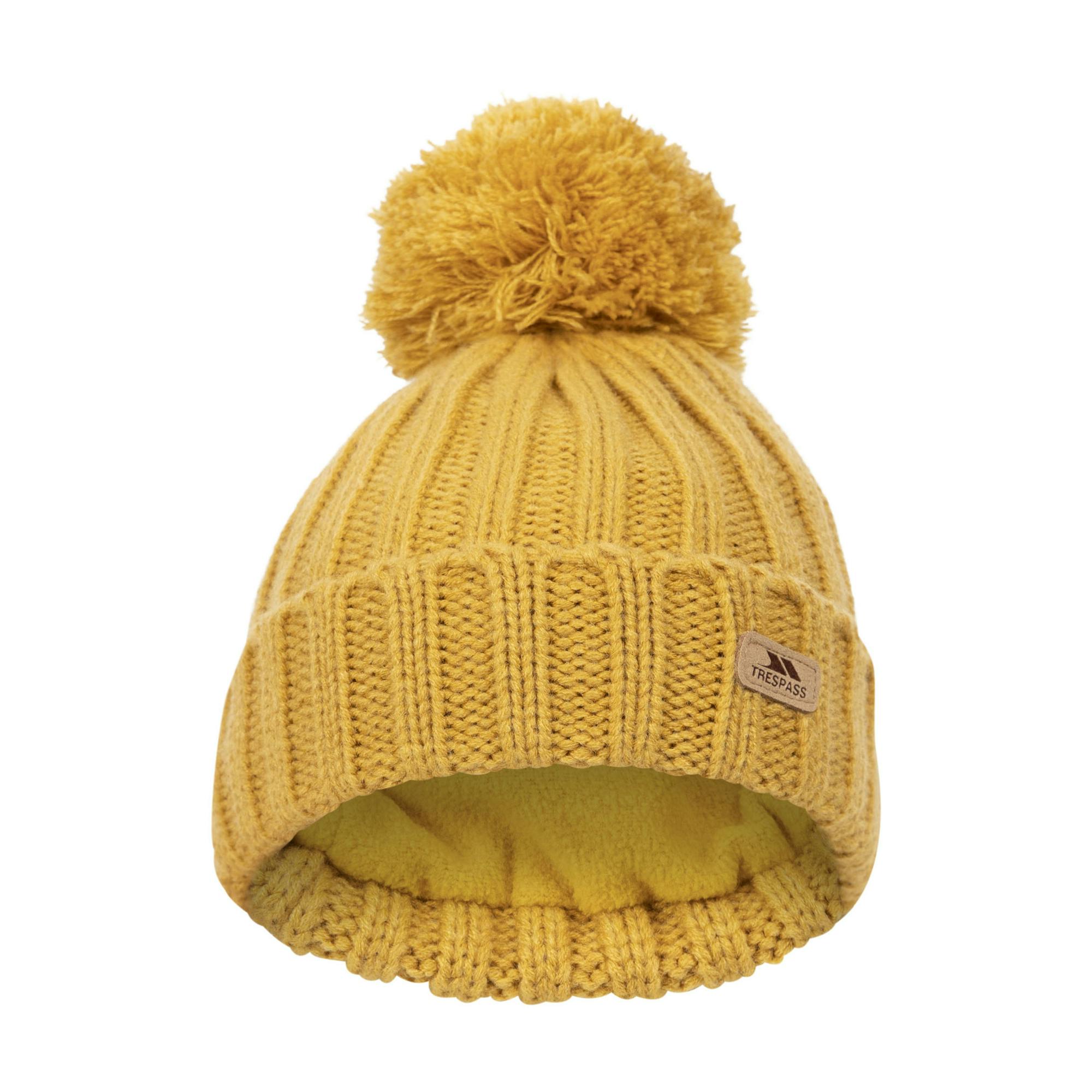 Trespass Childrens/Kids Thorns Bobble Hat - Honeybee - Honeybee - 2-4 Years - 100% Fleece