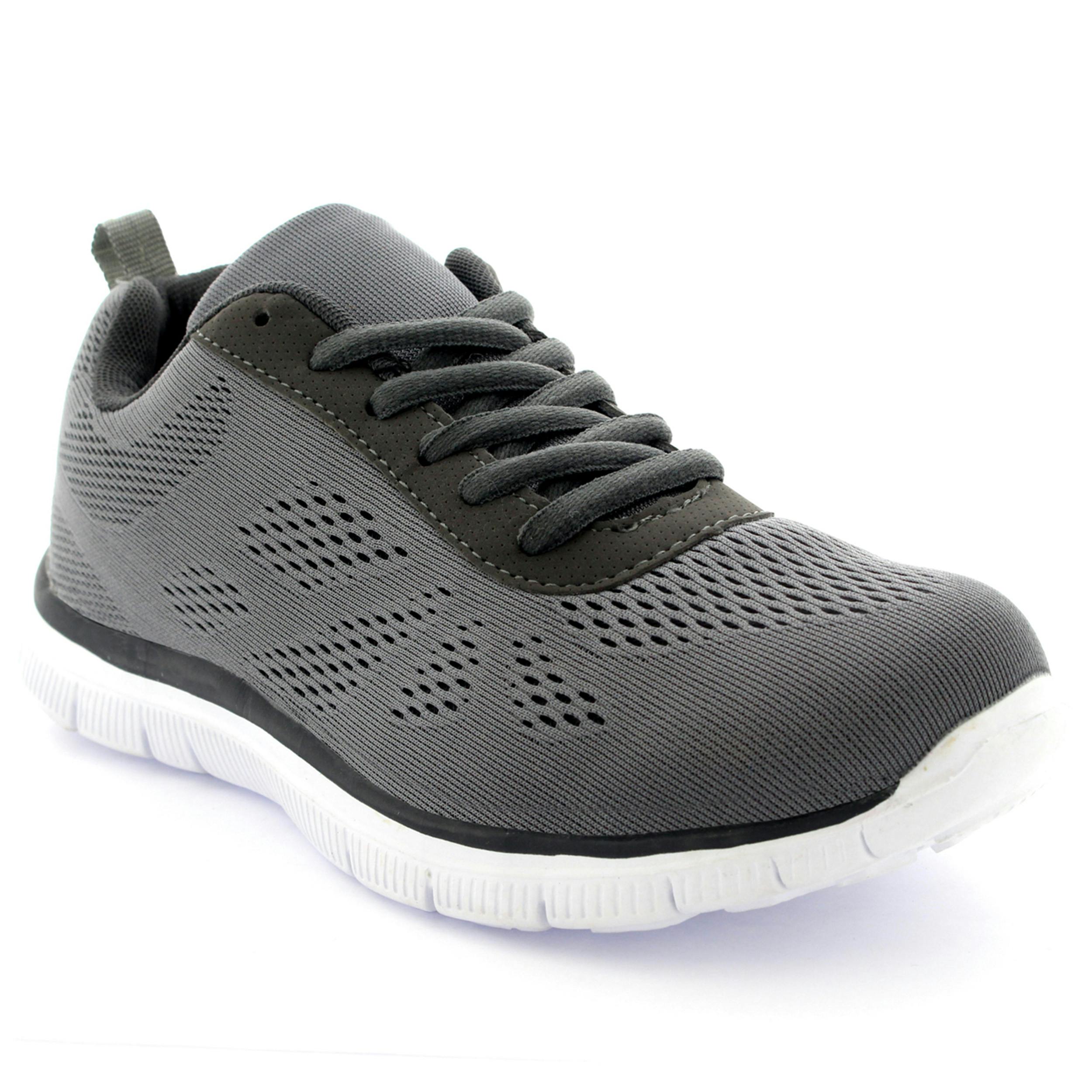 Viva Women's Grey Get Fit Mesh Running Trainers Athletic Walk Gym Shoes Sport - 4