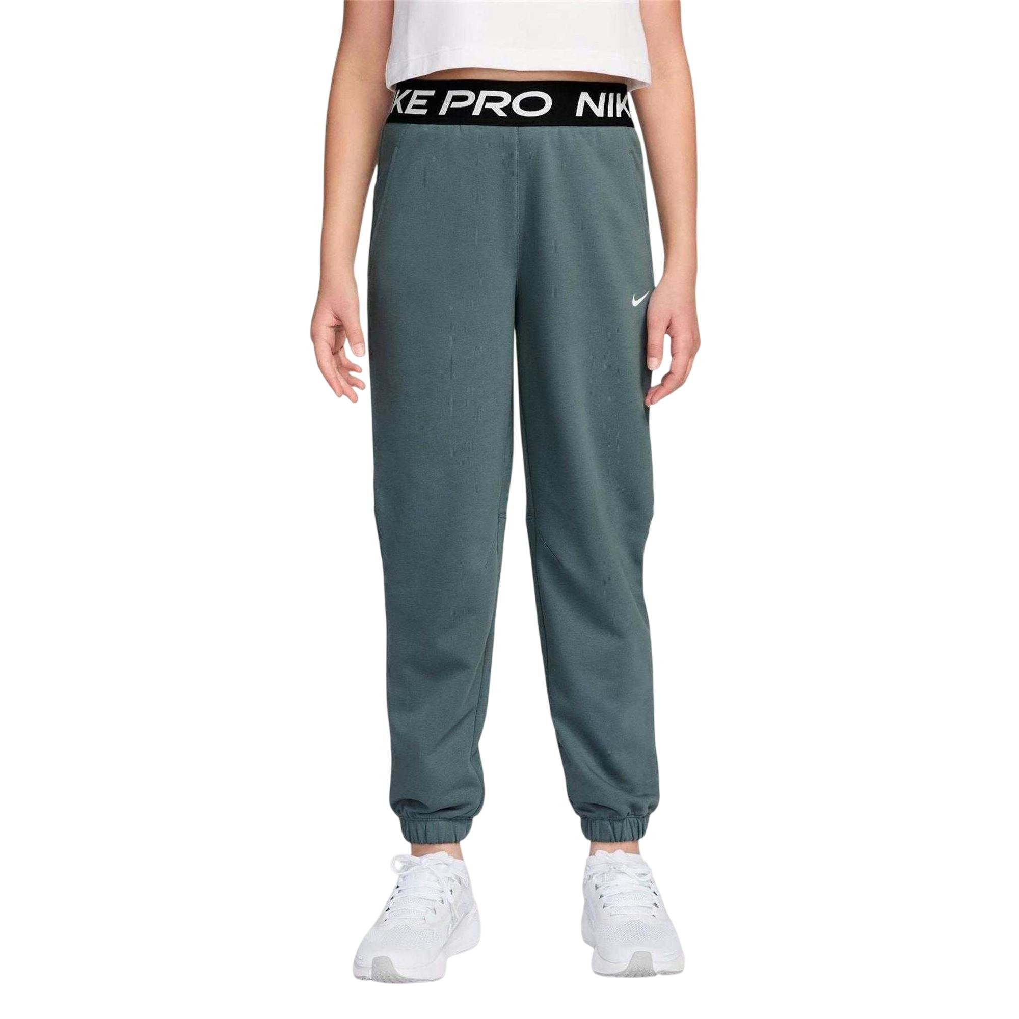 Nike Grey Kids Pro Dri-Fit Jogging Bottoms - Slate - 13 Years - Slate - 62% Cotton/38% Polyester