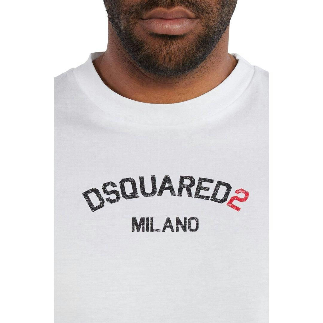Dsquared2 Men's White Milano Logo T-Shirt - M - 100% Cotton