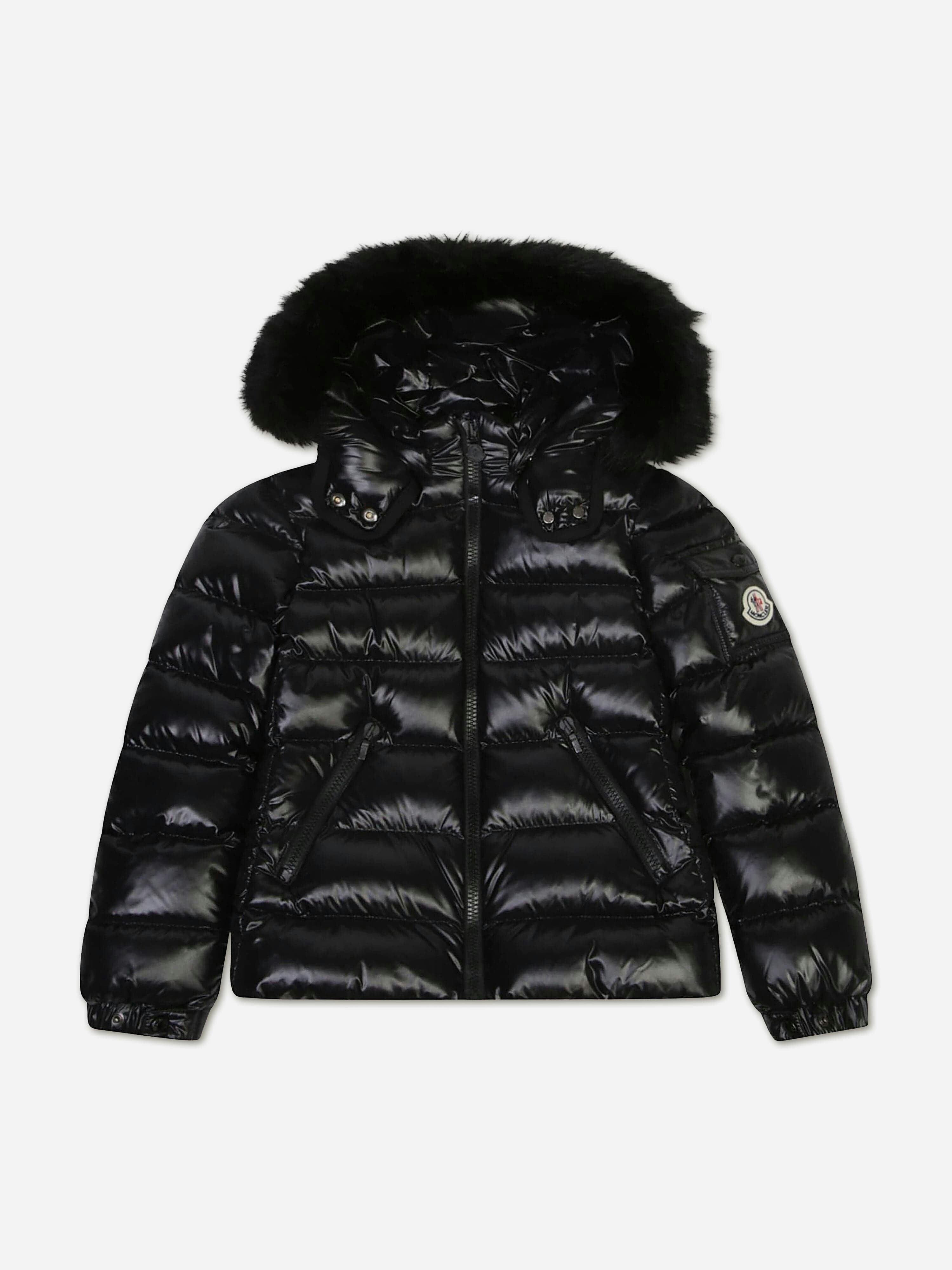 Moncler Kids Girls Black Badyf Down Jacket - Image 2