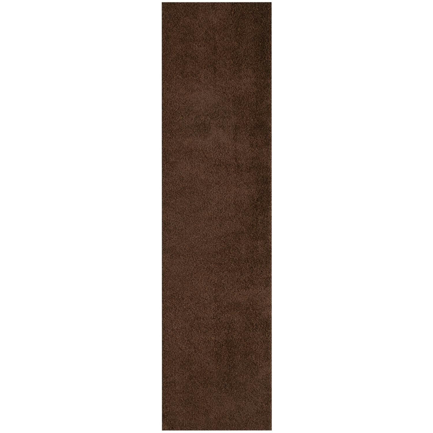 The Rugs Brown Myshaggy Solid Rug - 80X300 Cm