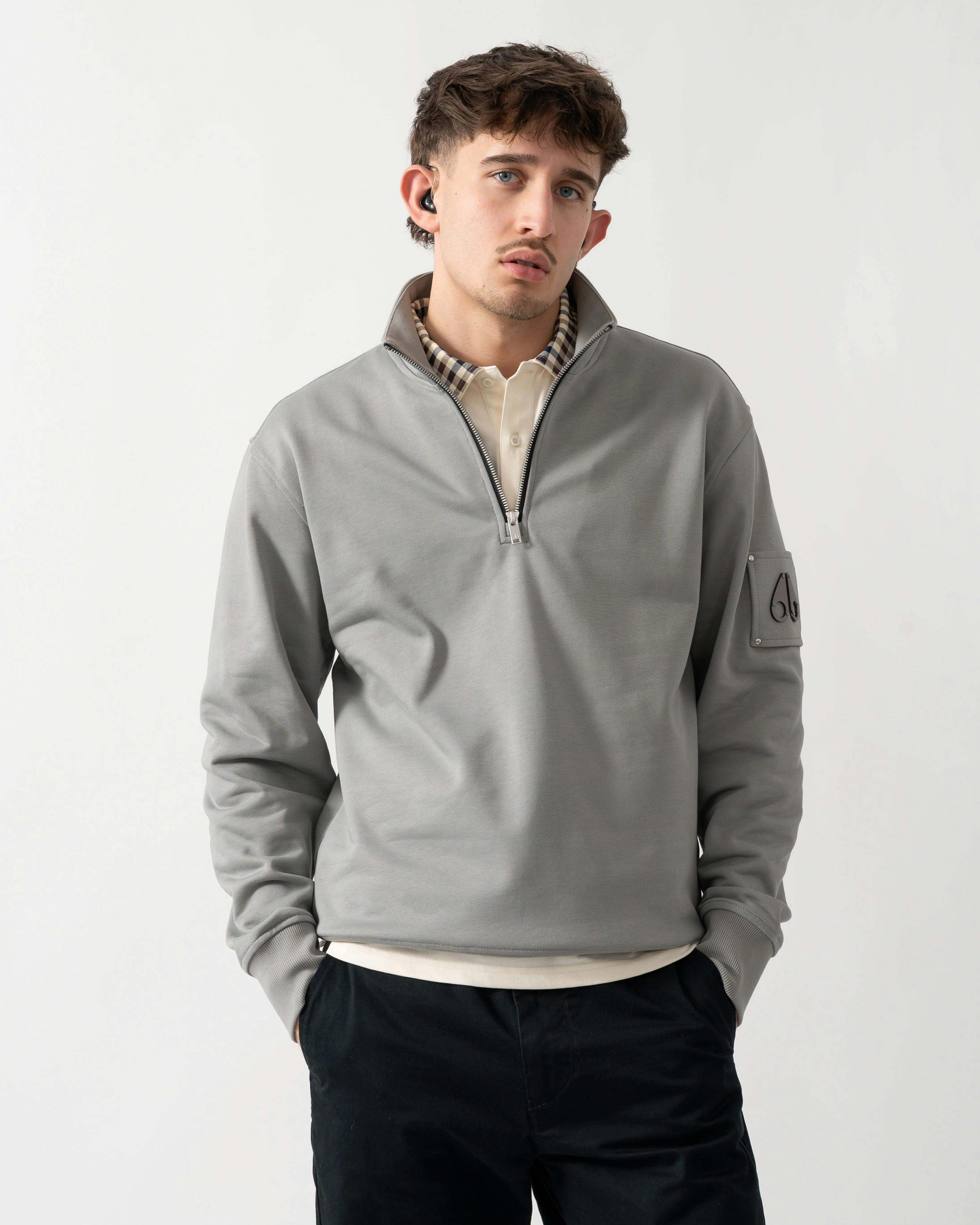 Moose Knuckles Men's Hartsfield 1/4 Zip Sweatshirt - Industry 1892 - Industry 1892 - M