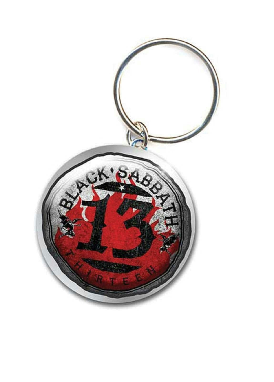 Paradiso Clothing Black Sabbath Keyring 13 Flame Circle Keychain