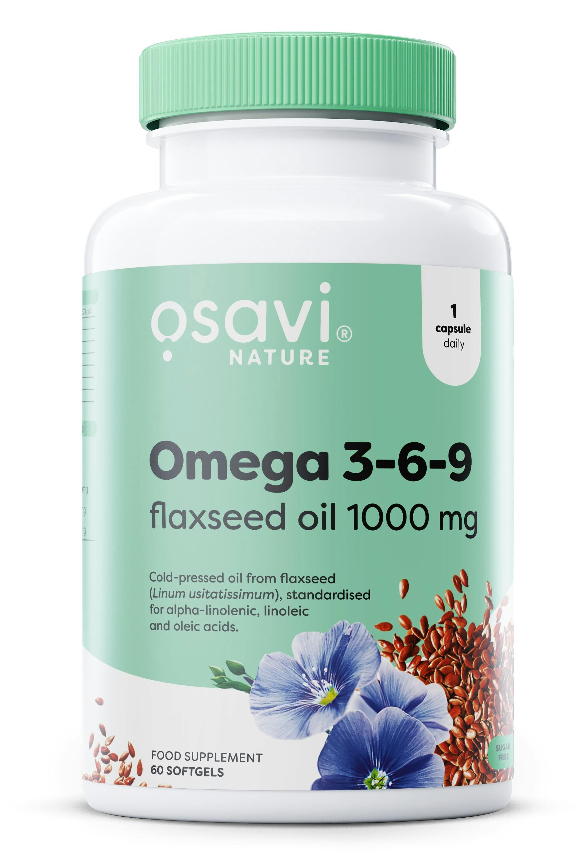 Osavi Omega 3–6–9 Flaxseed Oil 1000 mg – 60 Softgels | Cold–Pressed Flaxseed Oil with Essential Omega 3–6–9 Fatty Acids | Rich in Unsaturated Fatty Acids - Image 6