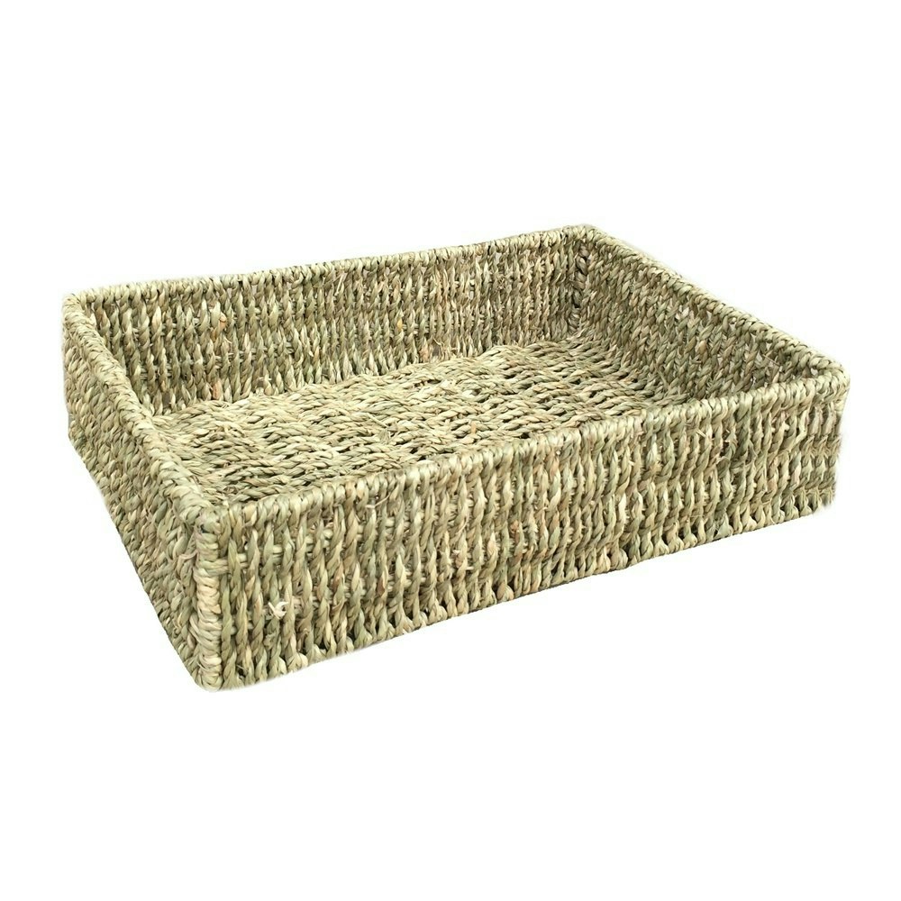 Red Hamper Unlined Rectangular Seagrass Serving Trays - Small