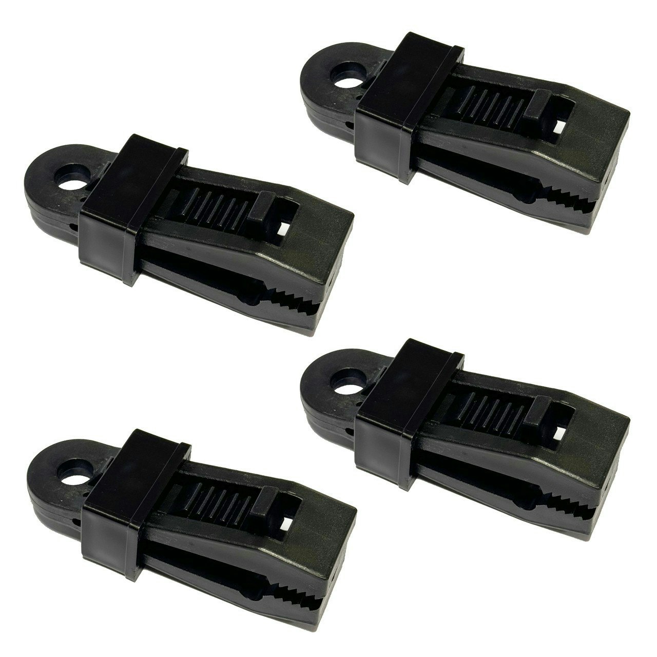 Olpro Black Tent Groundsheet Pegging Clamps Pack Of 4