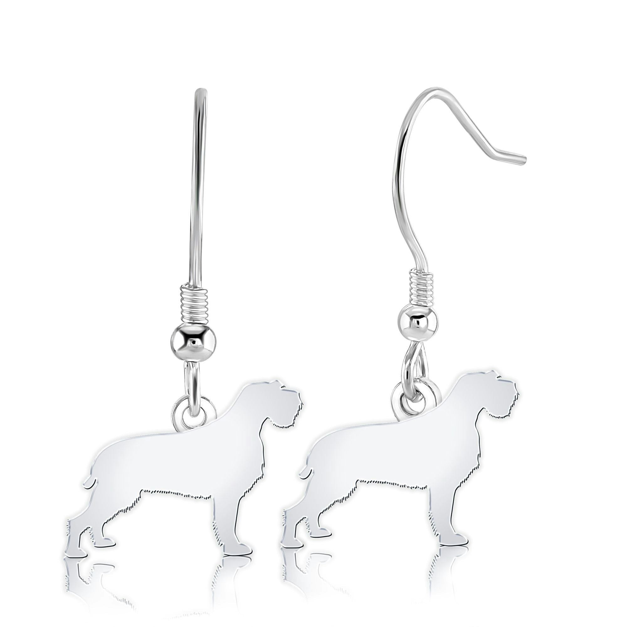Mylee London Silver Korthals Griffon Silhouette Earrings - Yes - Hook