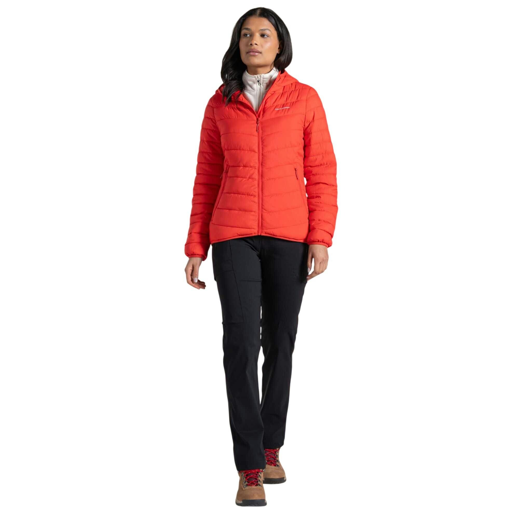 Craghoppers Women's Red Compresslite Ix Insulated Hooded Jacket - Dawn - 18 Uk - Dawn - 100% Recycled Polyester