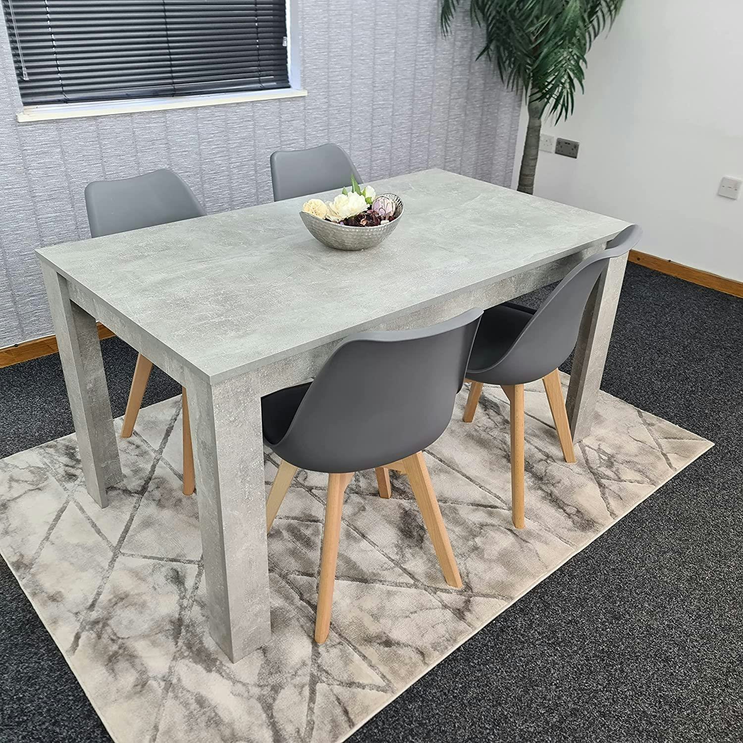 Kosy Koala Stone Grey Effect Dining Table Set With Bench - Stone Grey Effect - Image 6