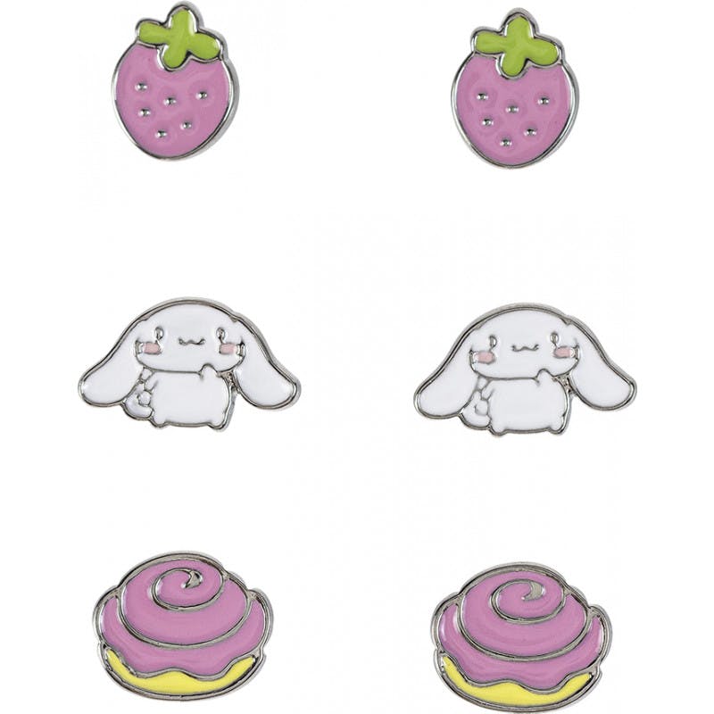 Hello Kitty Girls Cinnamoroll Plated Earring Set Silver - Image 6