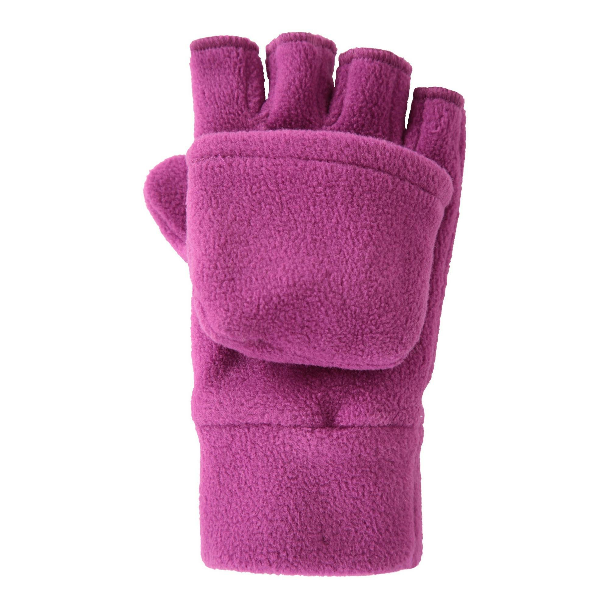 Mountain Warehouse Pink Childrens/Kids Fingerless Fleece Mittens - S-M - 100% Polyester