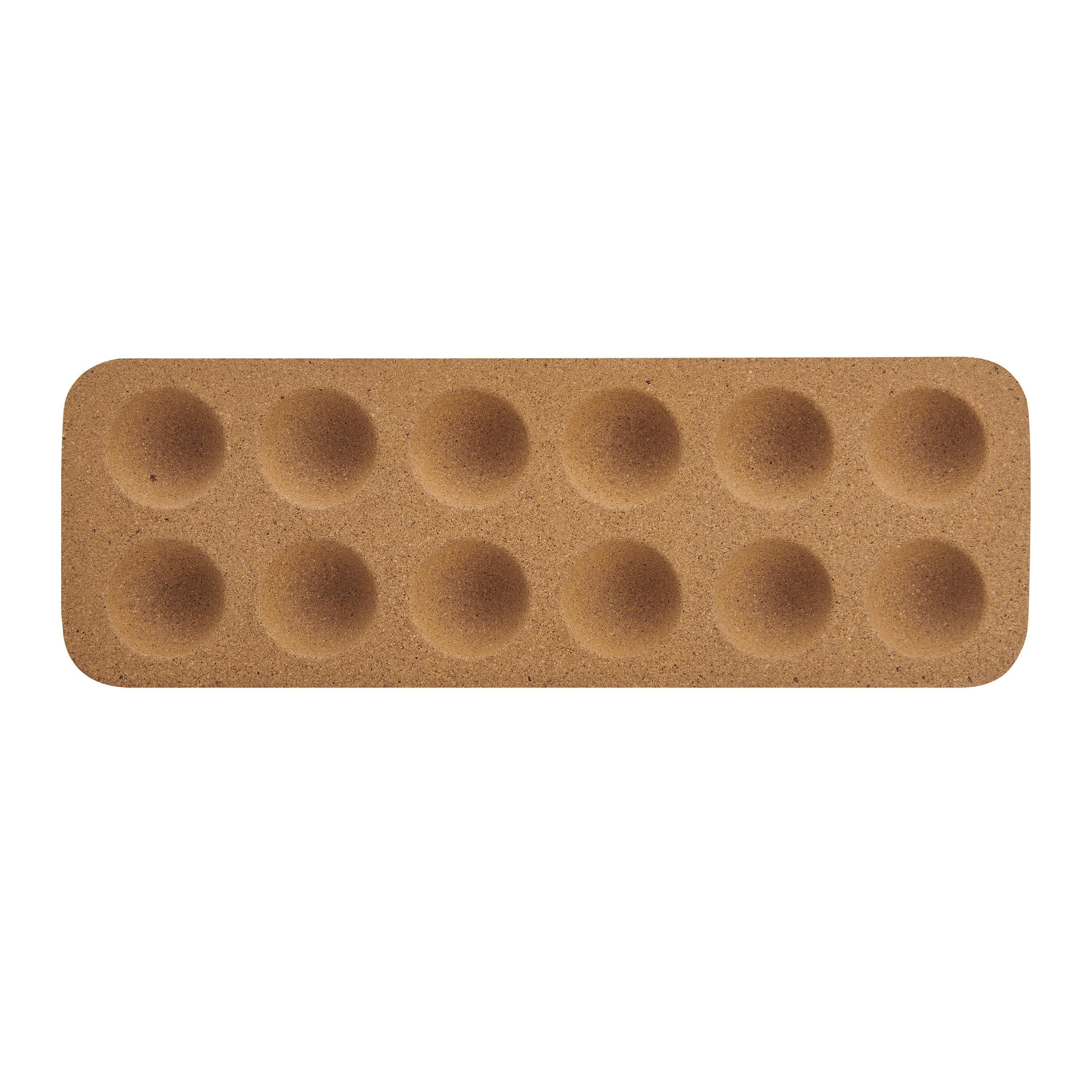 Rackhams Idilica Cork Egg Holder, 30 X 10Cm - Wood - Cork - Egg Holder