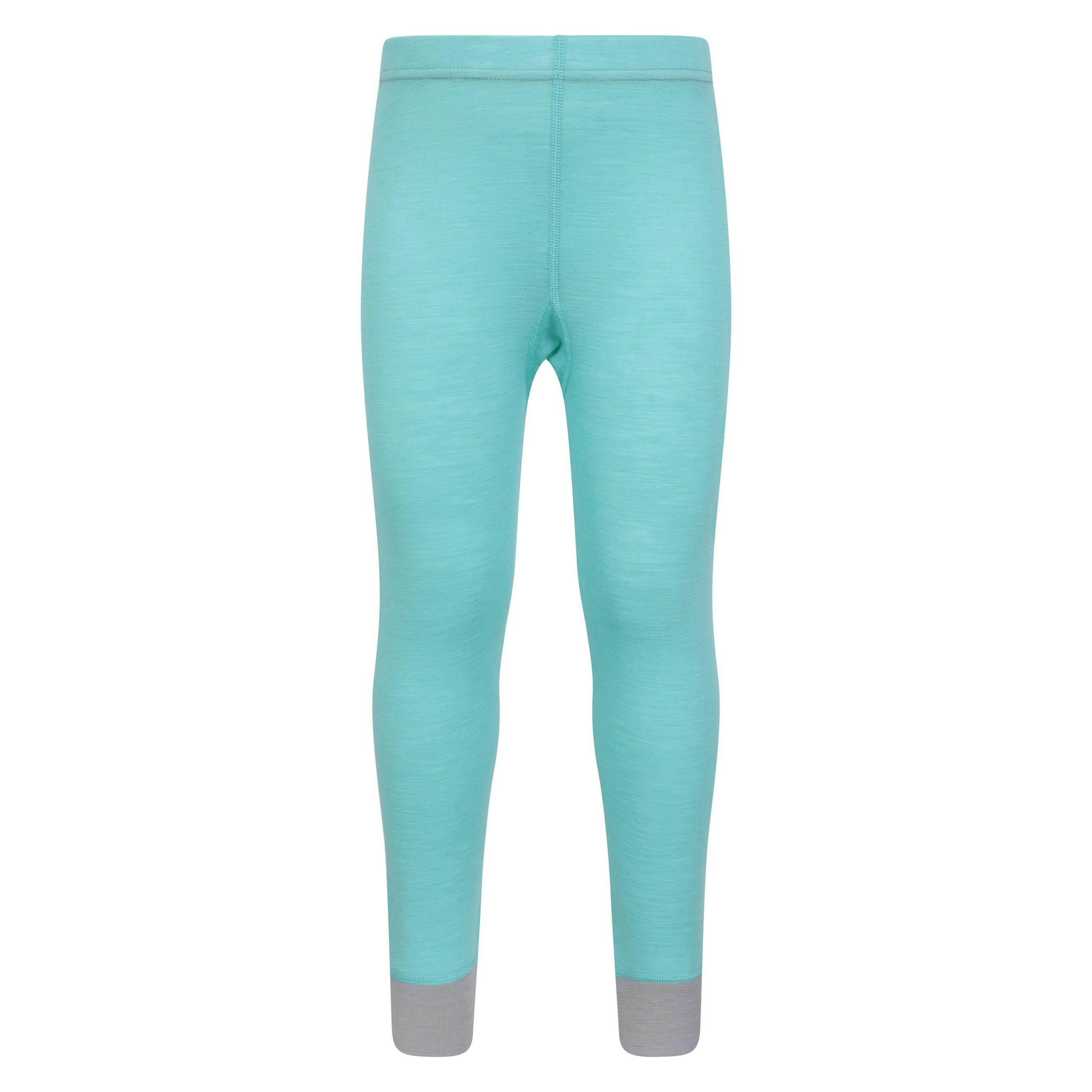 Mountain Warehouse Childrens/Kids Ii Merino Wool Base Layer Bottoms - Mint - 13 Years - Mint - 70% Merino Wool/30% Polyester