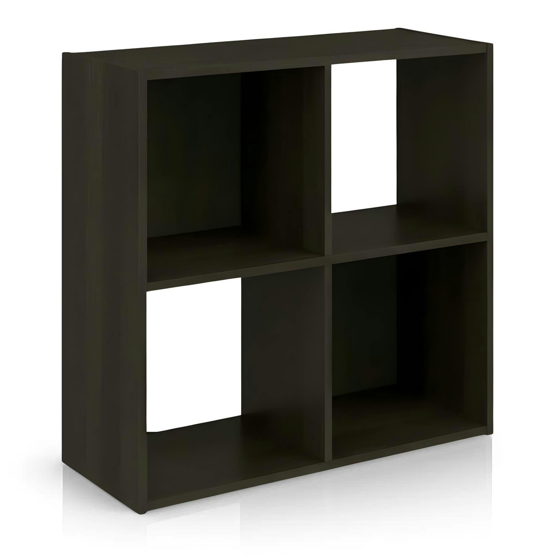 Rackhams Grey Pelli Cubic Storage Cabinet, 2X2, Espresso Designed For Practical Home Storage