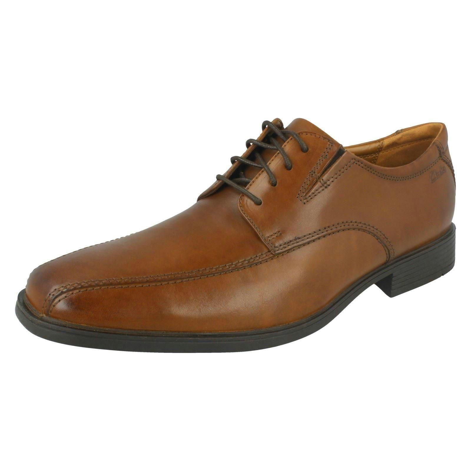 Clarks Men's Dark Formal Shoes Tilden Walk - Tan - Uk 8.5