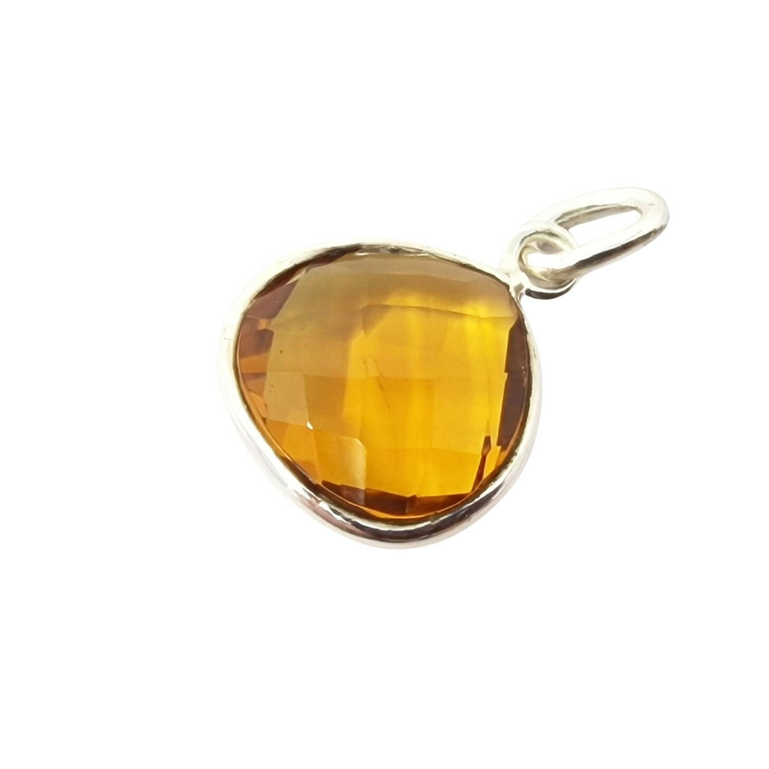 Harfi Silver Sterling Citrine Birthstone Pendant Charm