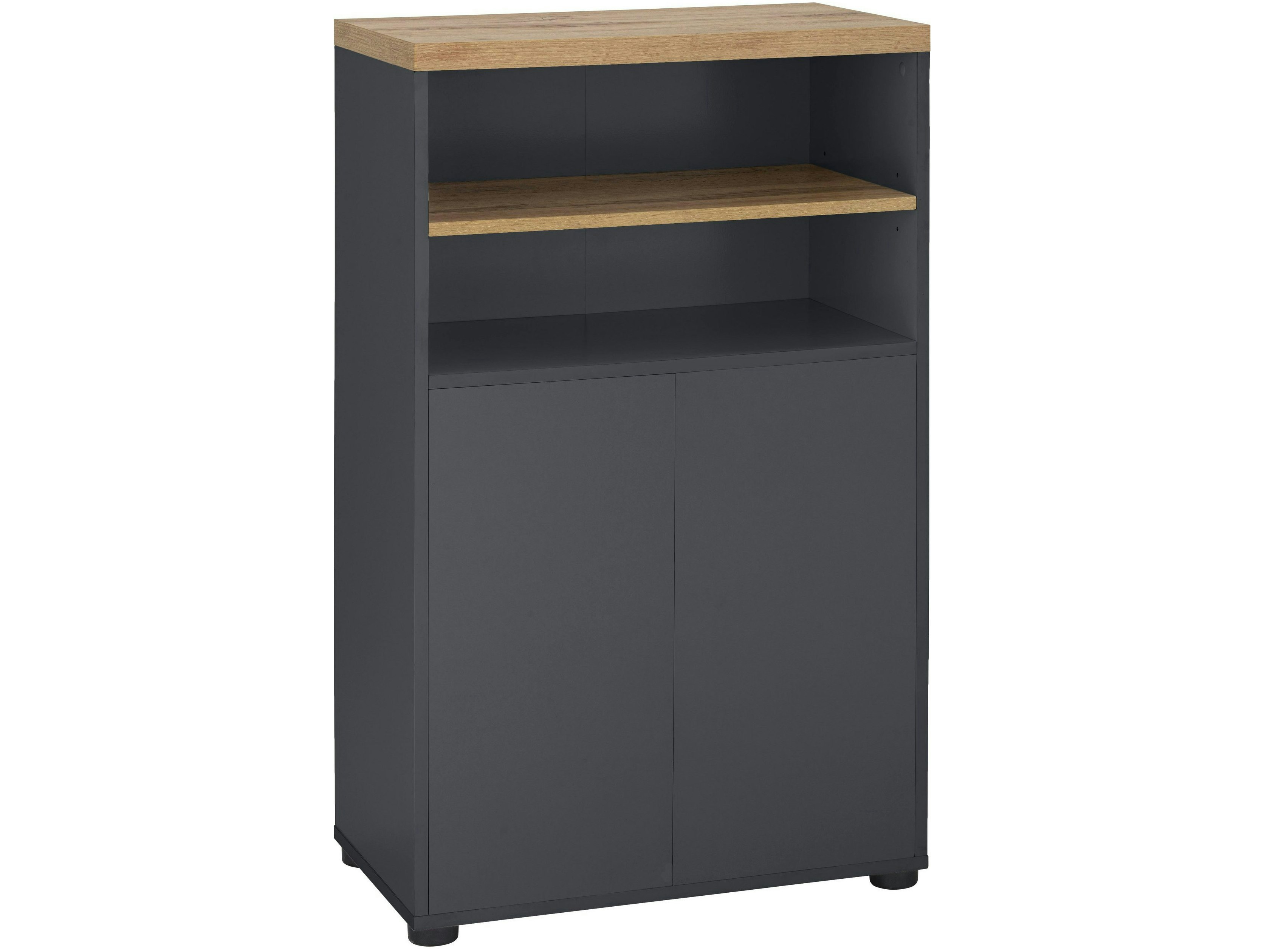 Dorel Home Grey Thessa Cab 2D1sh Anthroak 60X35x100cm