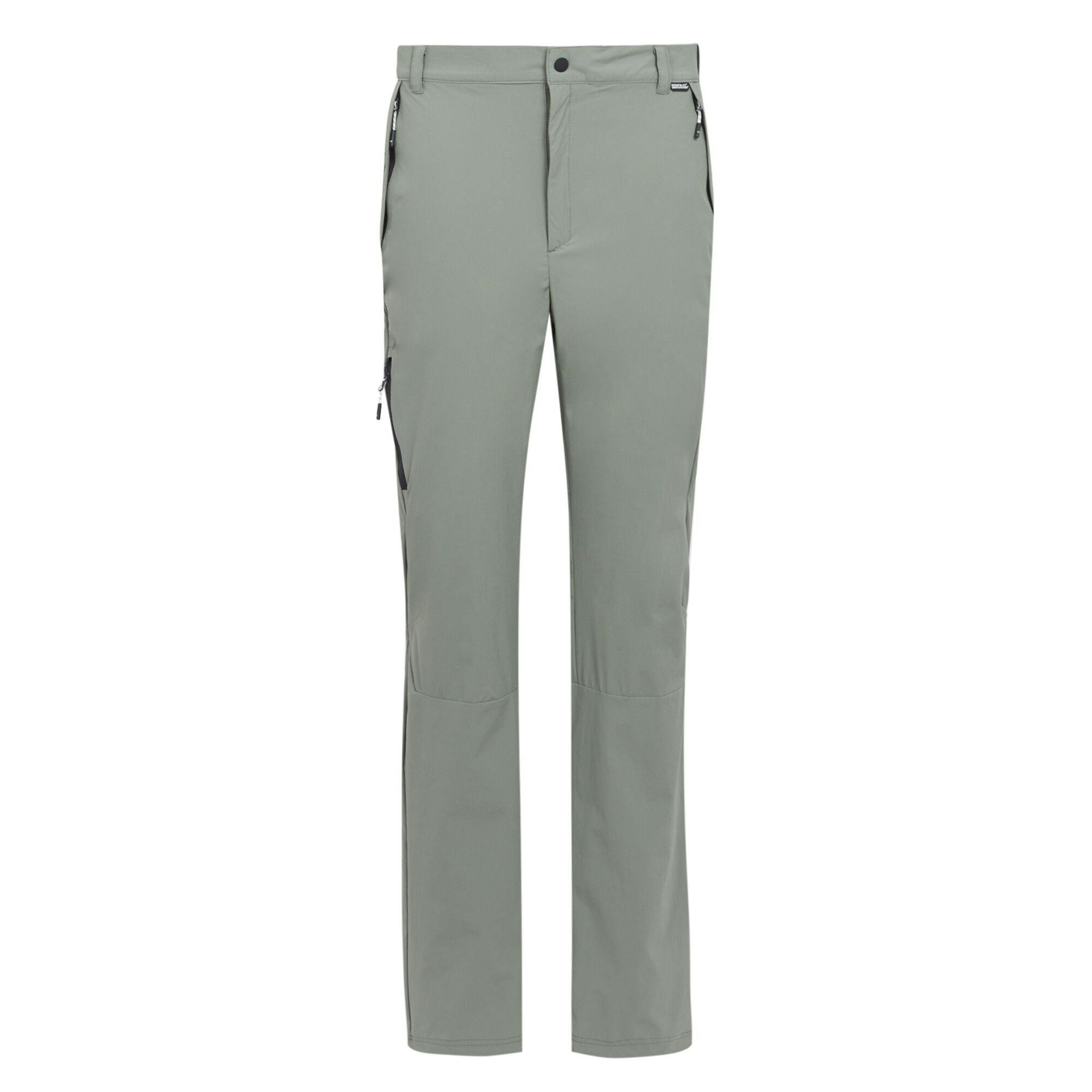 Regatta Men's Light/Green Travel Packaway Trousers - Agave - 40R - Agave - 86% Polyamide/14% Elastane
