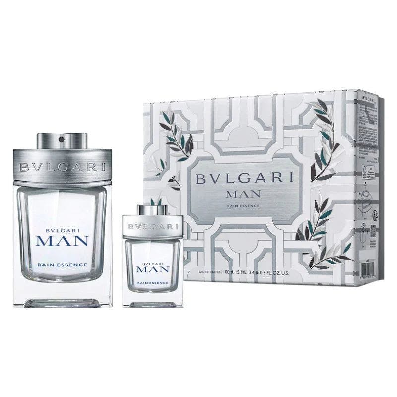 Bvlgari Green Man Rain Essence Gift Set: Eau De Parfum 100Ml + Eau De Parfum 15Ml
