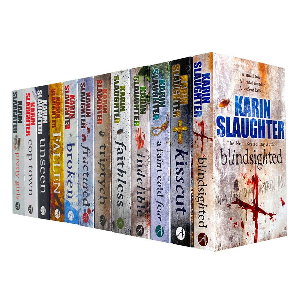 Arrow Karin Slaughter Will Trent Atlanta Series Books Collection Set Triptych, Cop Town, Fractured, Fallen, Indelible, Broken Size 12