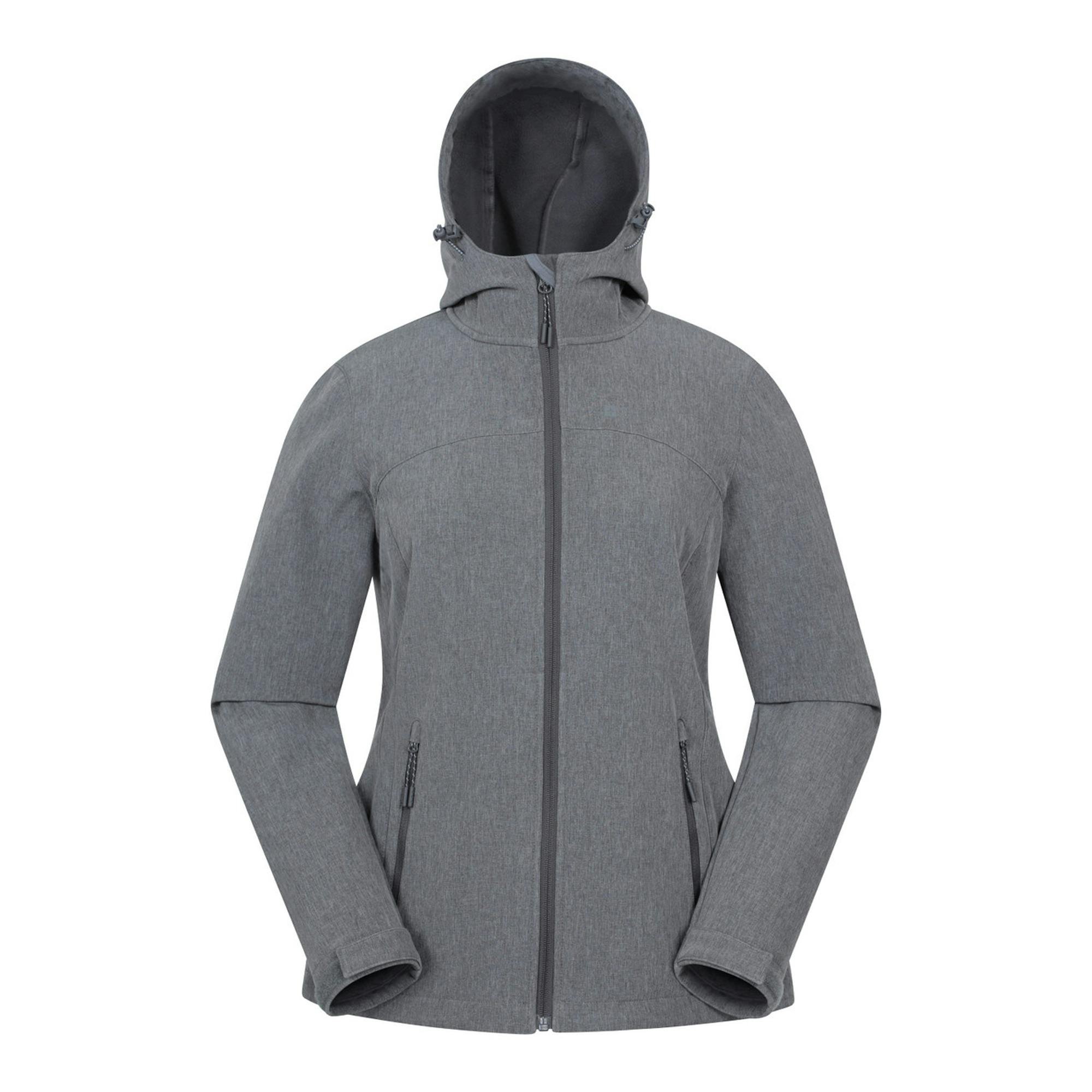 Mountain Warehouse Women's Dark/Grey Exodus Water Resistant Soft Shell Jacket - 20 Uk - 95% Polyester/5% Elastane