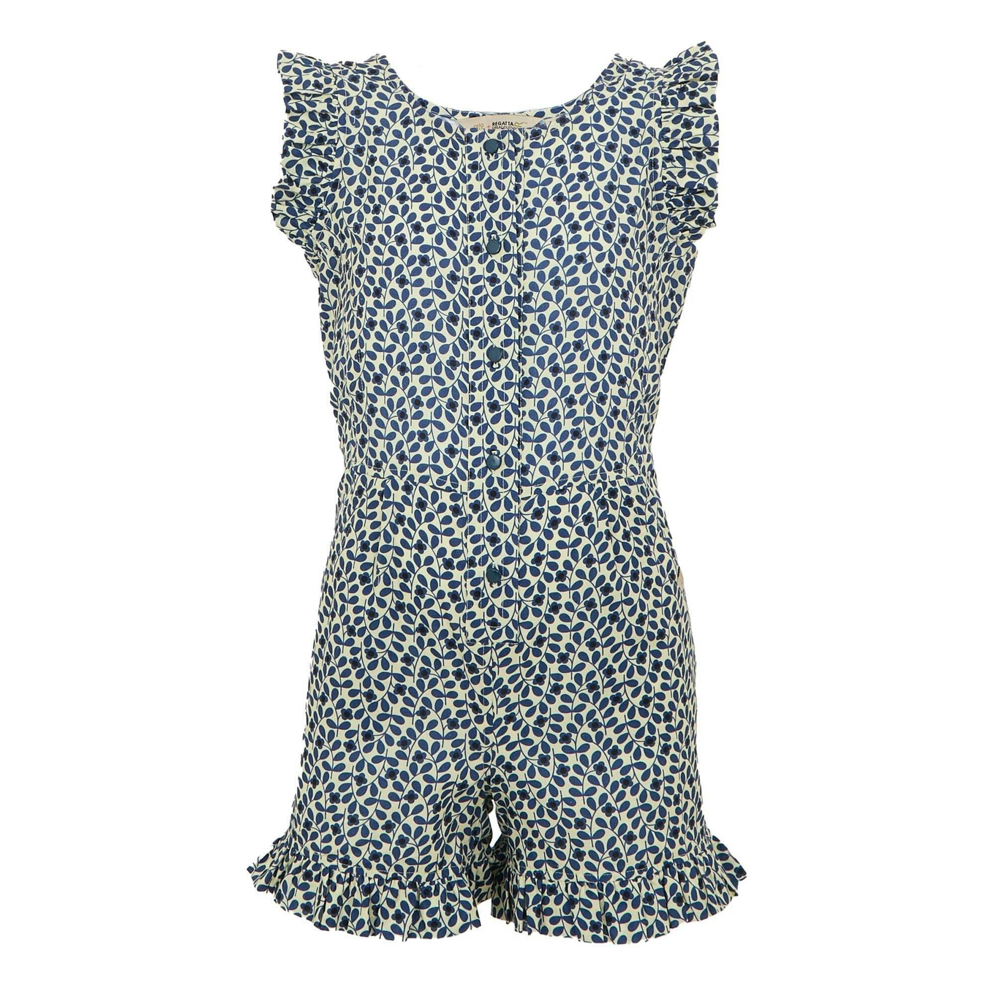 Regatta Girls Blue Orla Kiely Jasmine Flower Playsuit - Size 13 Years