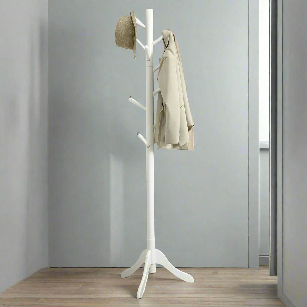 Modcraft Freestanding Coat Rack With Adjustable Height And 8 Hooks