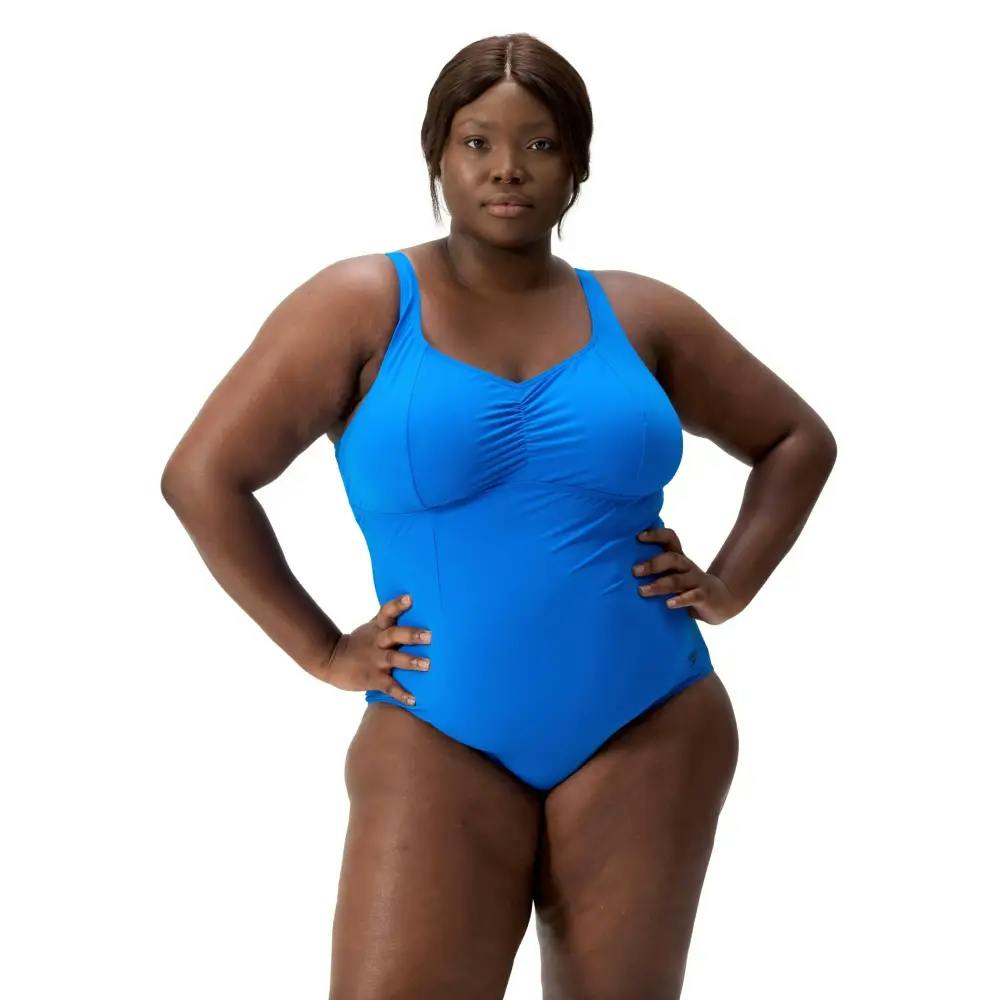Speedo Blue Shaping Aquanite Swimsuit - Bright /Plus Size - Uk Size 48