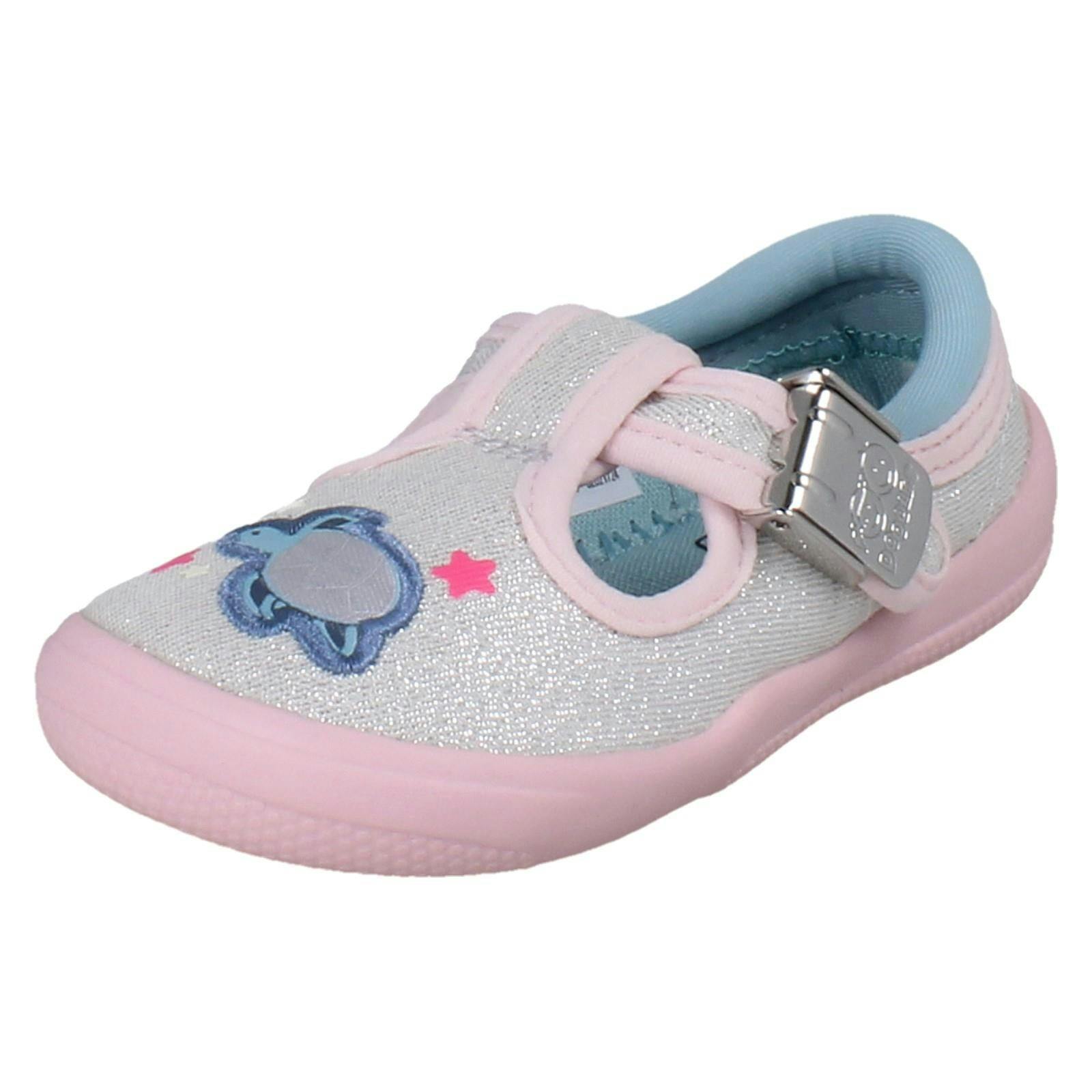 Clarks Unisex Kids Silver Childrens Canvas Briley Way - Uk 4.5 Infant - F