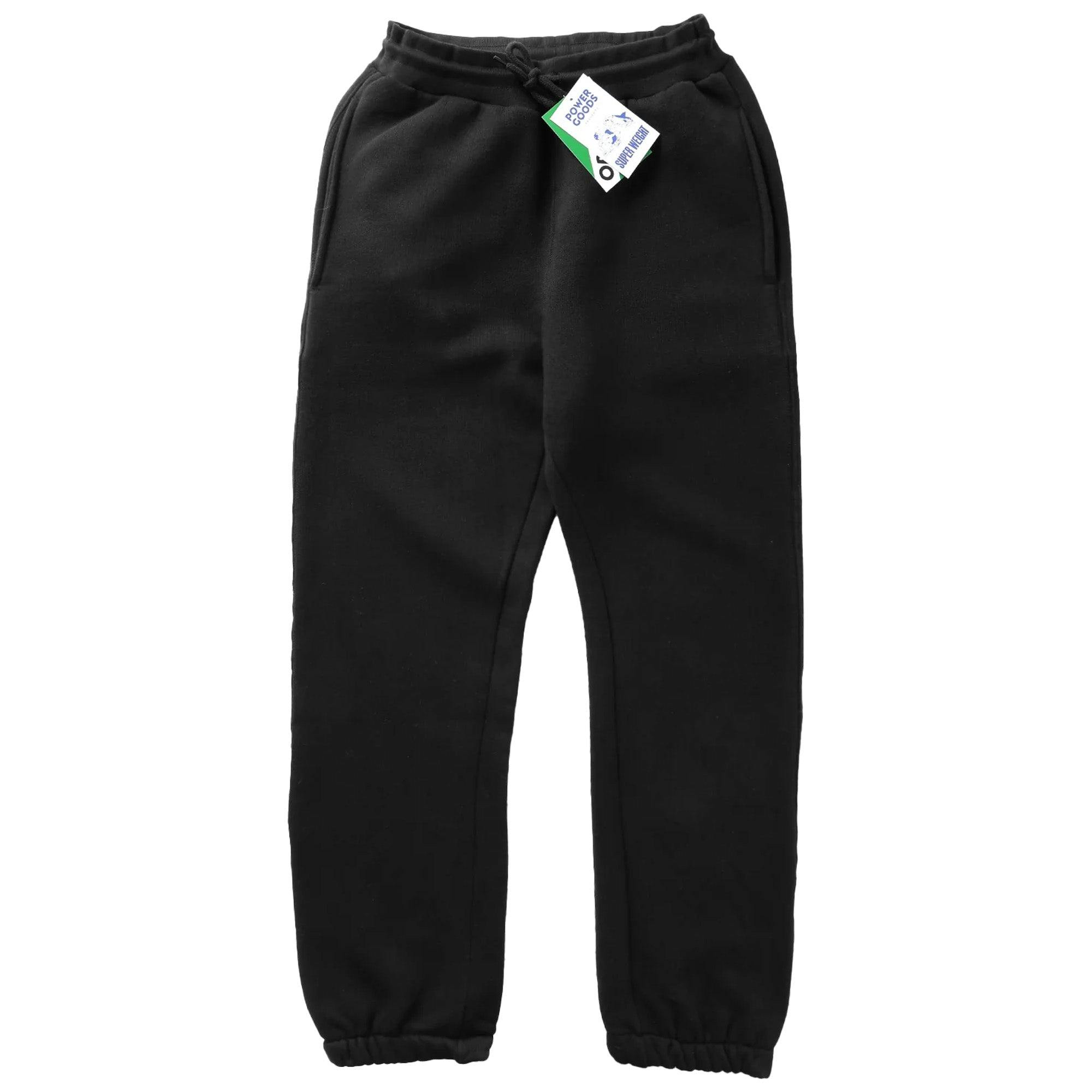 Power Goods Black Super Weight Sweatpants - Large