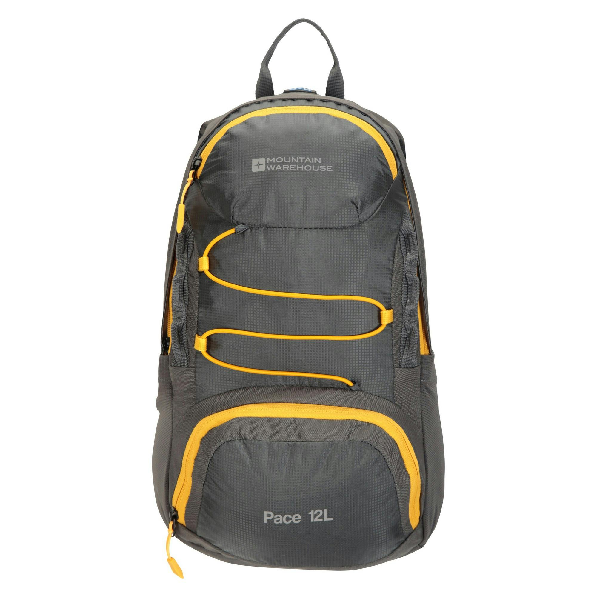Mountain Warehouse Grey/Yellow Pace 12L Backpack - One Size