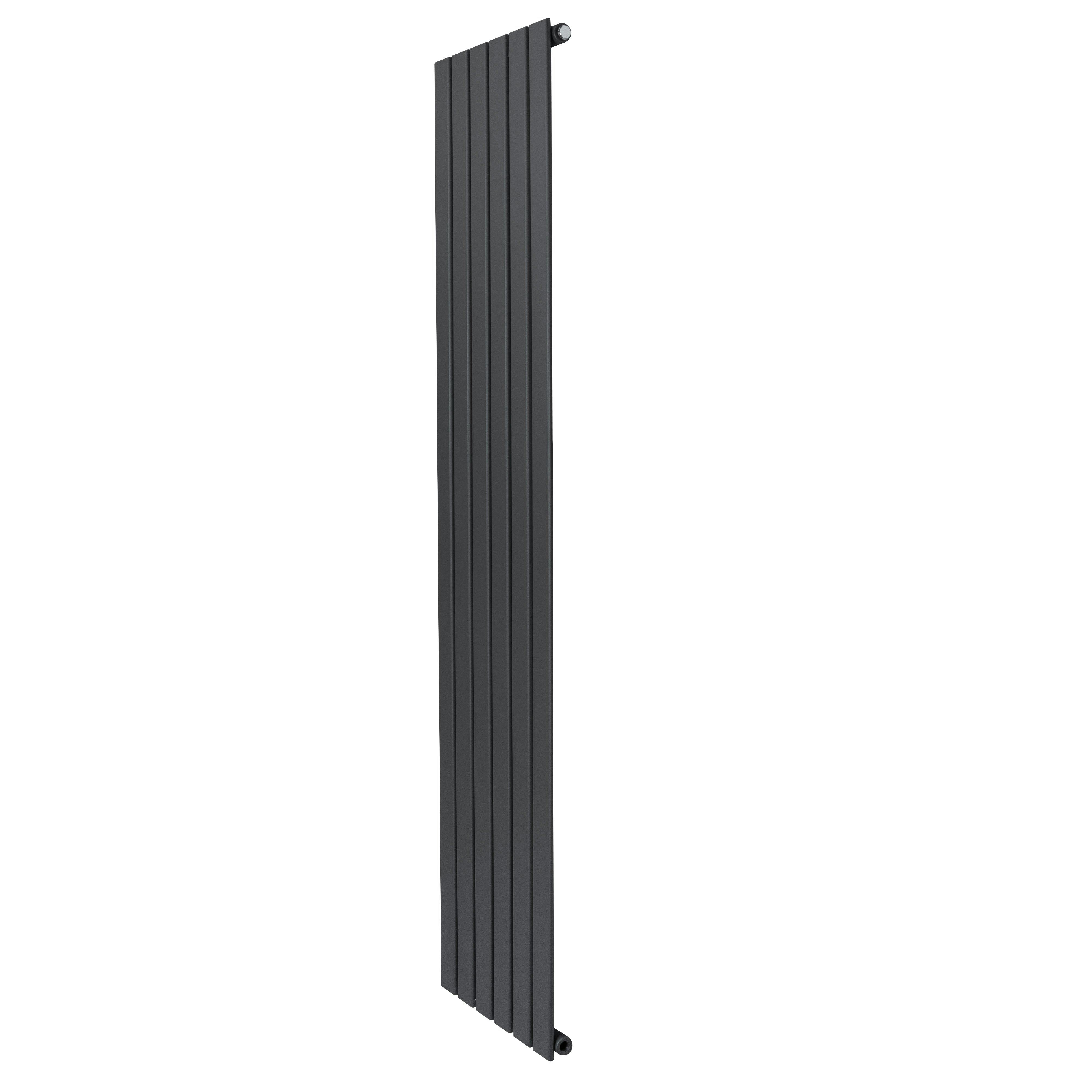 Monstershop Anthracite/Grey Flat Single Column Radiator - 1800 X 420Mm