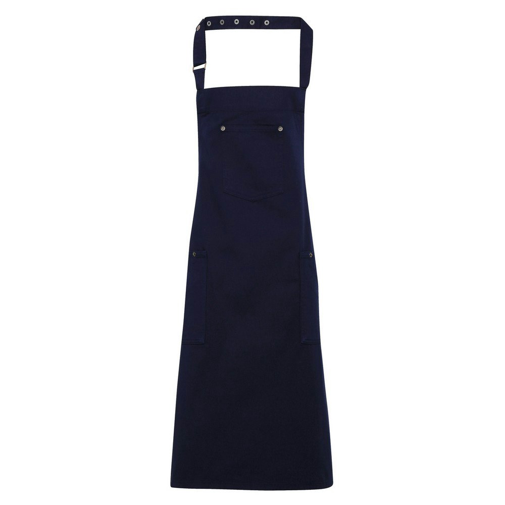 Premier (One Size, Navy) Unisex Adult Twill Chino Full Apron - Image 3