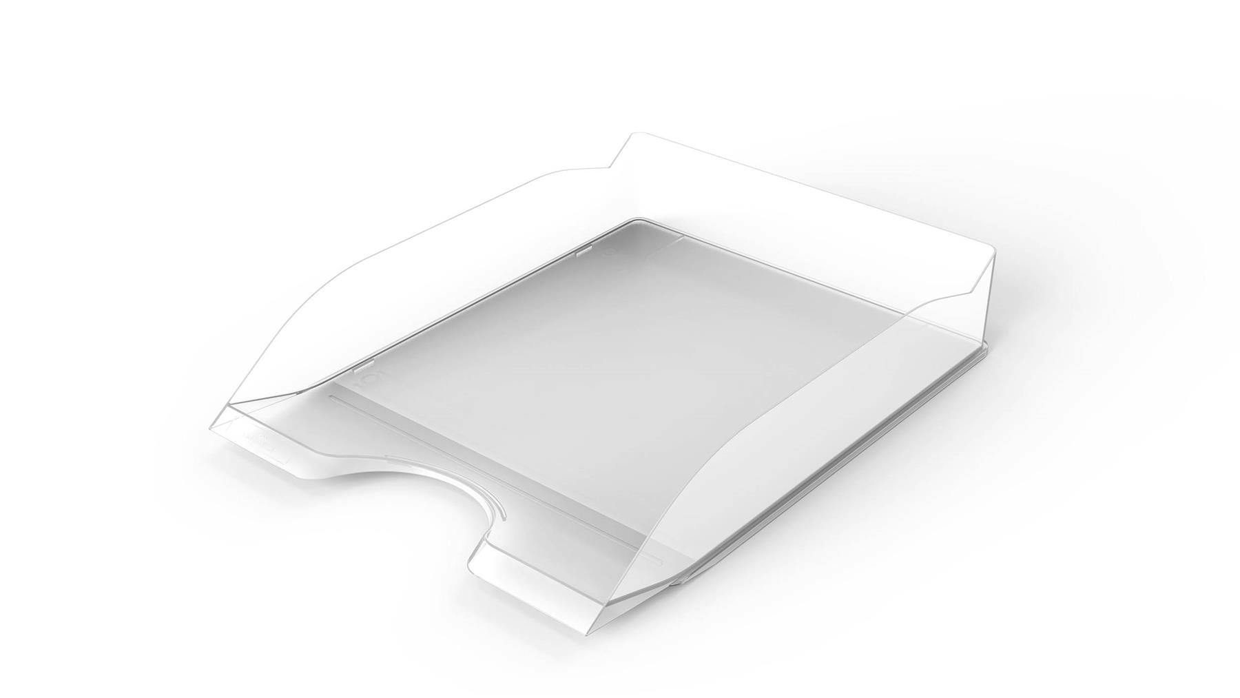 Rackhams Stackable Letter Tray | Document Paper File | 6 Pack | A4+ Clear