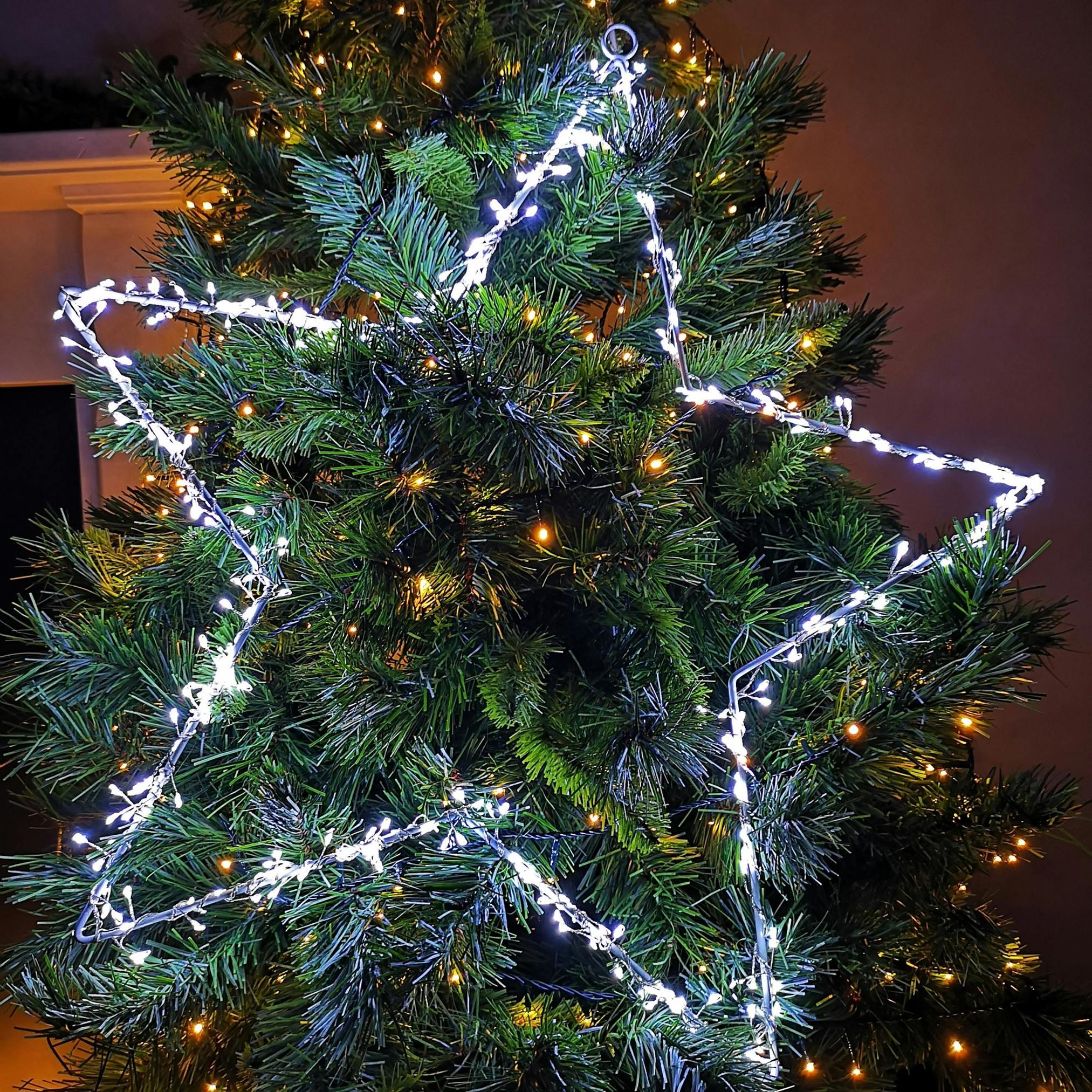 Samuel Alexander 60cm Large White LED Christmas Star Silhouette - 280 Animated Outdoor Garden Decoration - Image 3