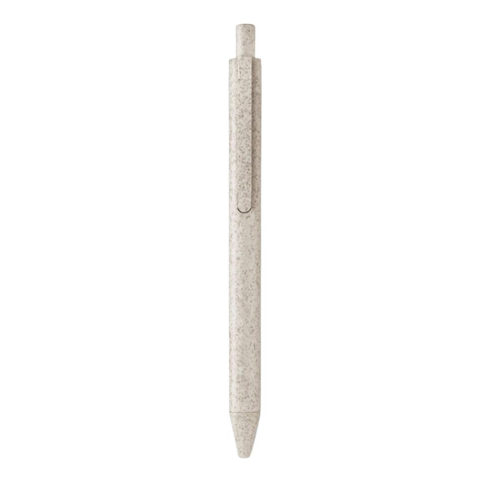 Rackhams Beige Pecas Wheat Straw Ballpoint Pen - 14Cm X 1Cm