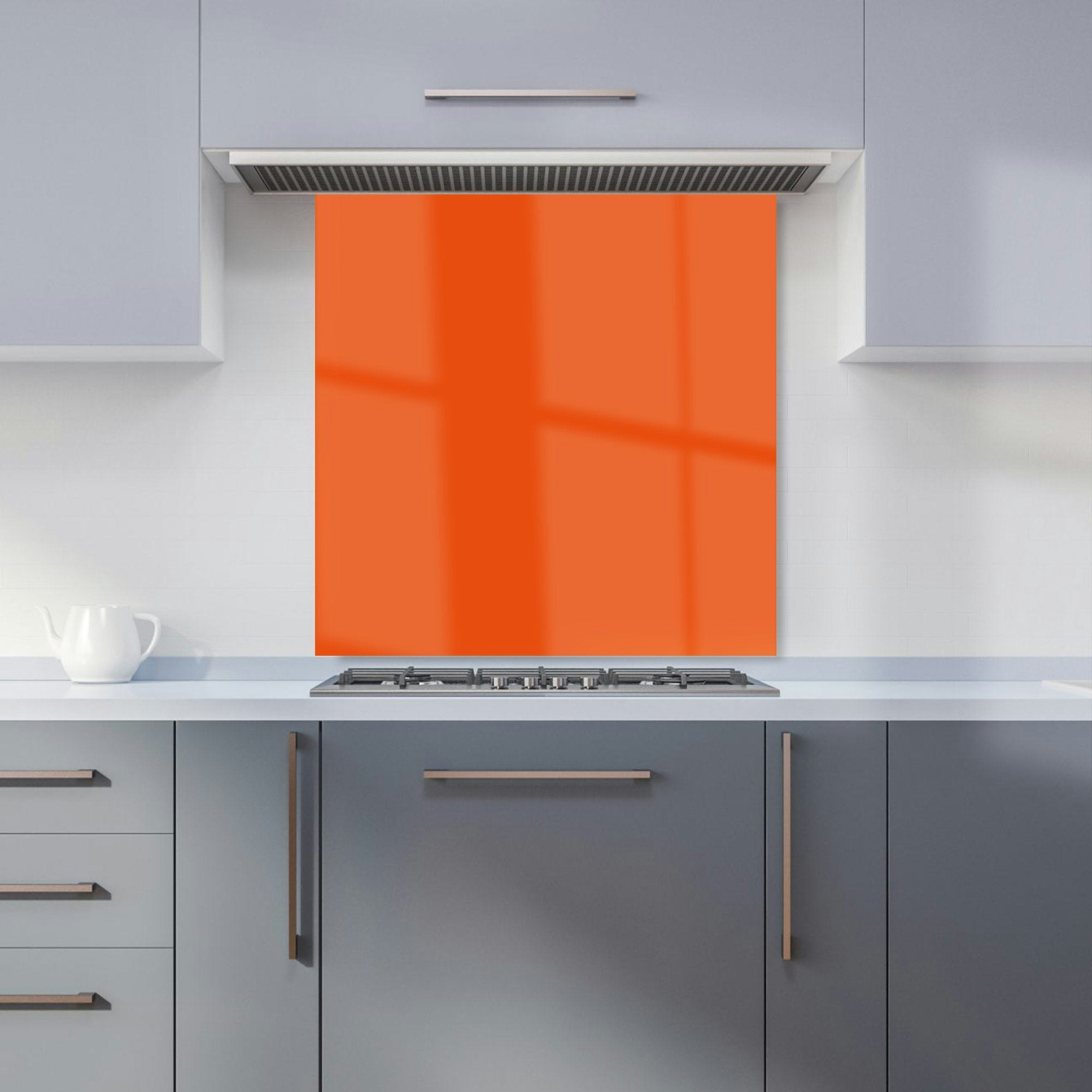 Rackhams Orange - Burnt Kitchen Splashback - W600mm X H600mm