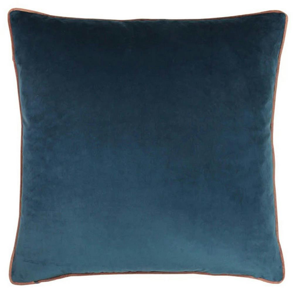 Paoletti Meridian Cushion Cover - Petrol/Blush - 55X55cm - Petrol/Blush - 100% Polyester