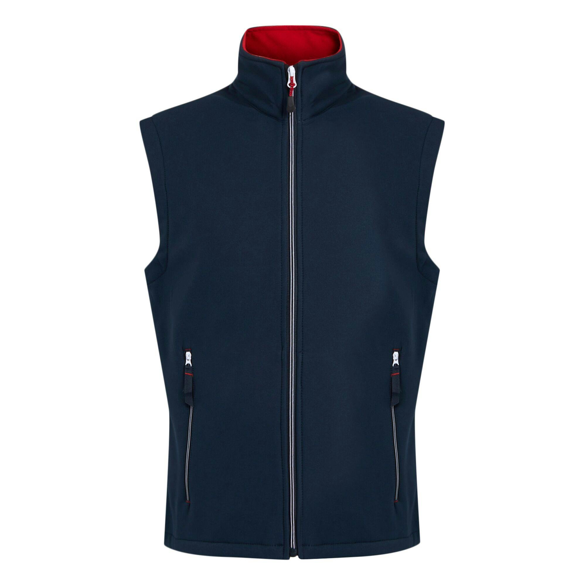 Regatta Men's Red Professional Softshell 2 Layer Body Warmer - Navy/Classic - 3XL - Navy/Classic - 100% Polyester