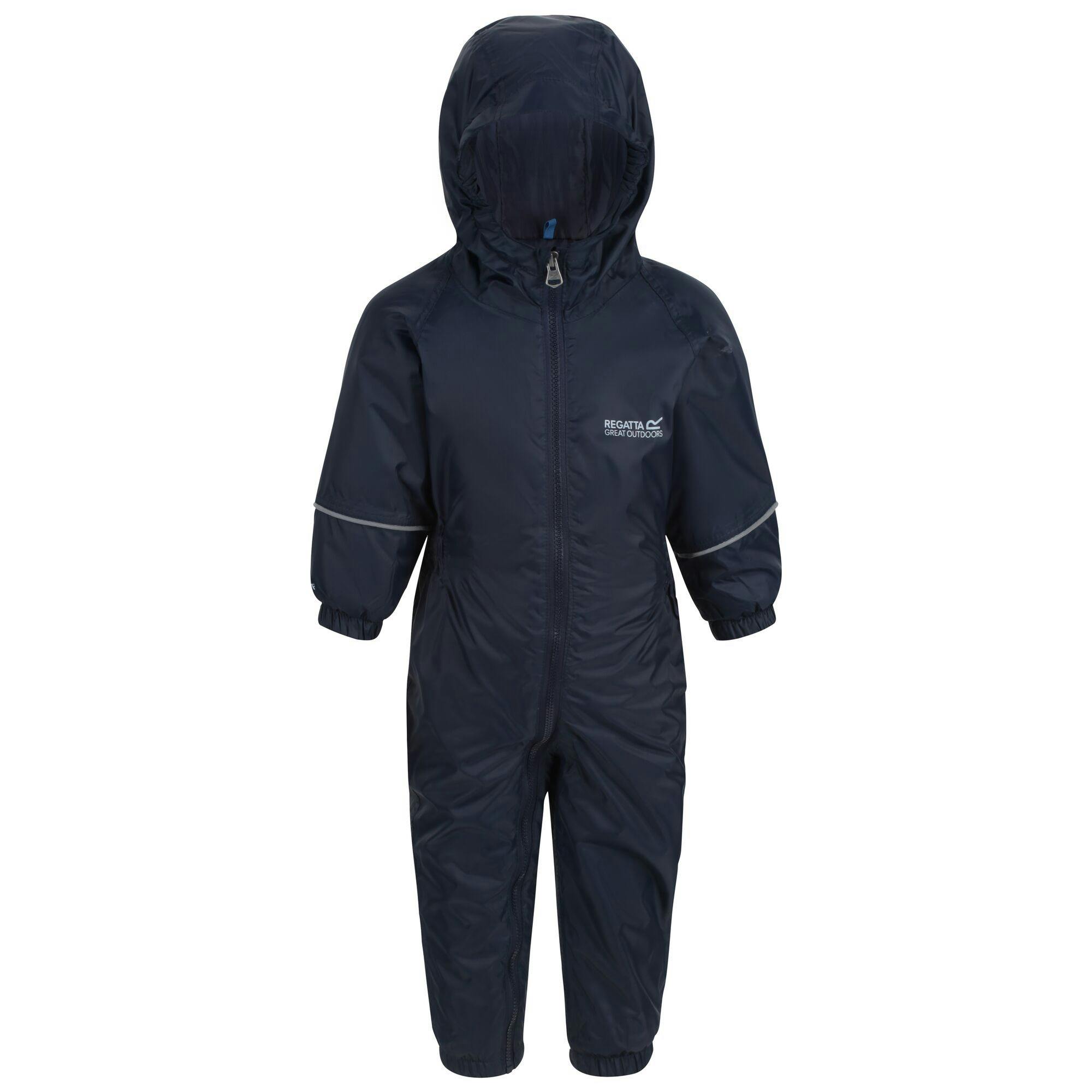 Regatta Great Outdoors Childrens Toddlers Splosh Iii Waterproof Rainsuit - Navy - Navy - 6-12M - 100% Polyester