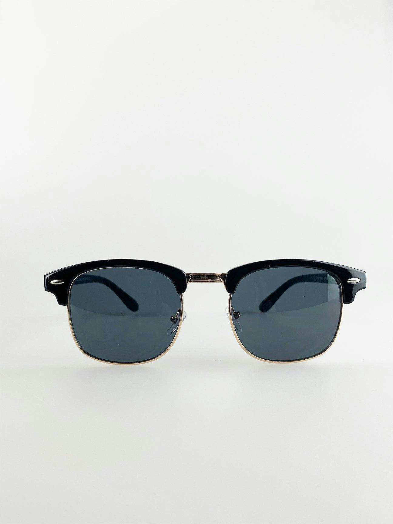 Svnx Black Clubmaster Sunglasses With Lenses - One Size