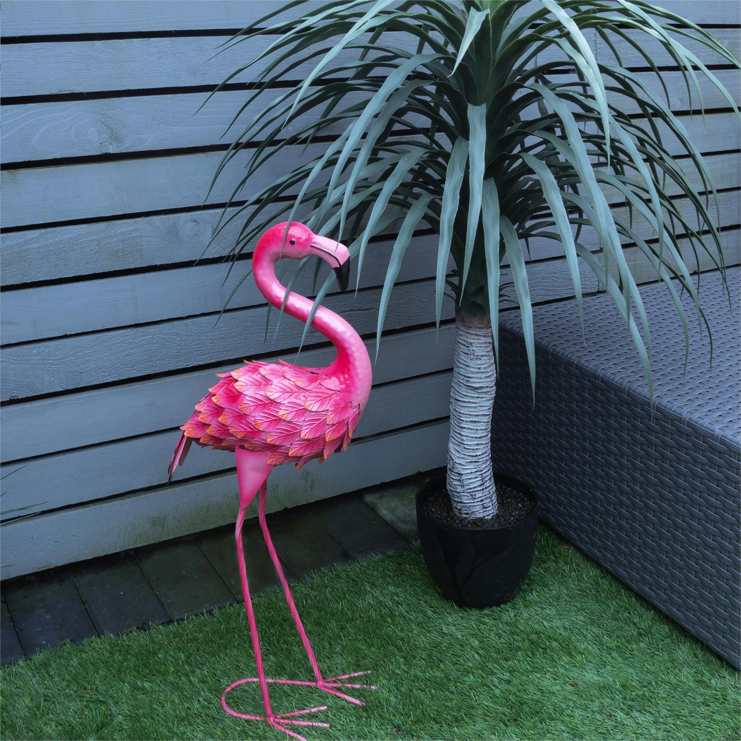 St Helens Metal Flamingo Garden Ornament 61Cm Height