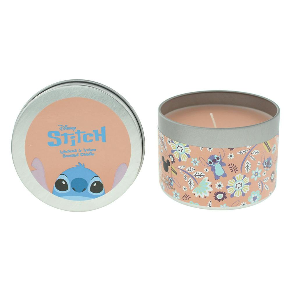 Disney Stitch Scented Tin Candle – Hibiscus & lychee in Pale Orange | Size: Medium - Image 4