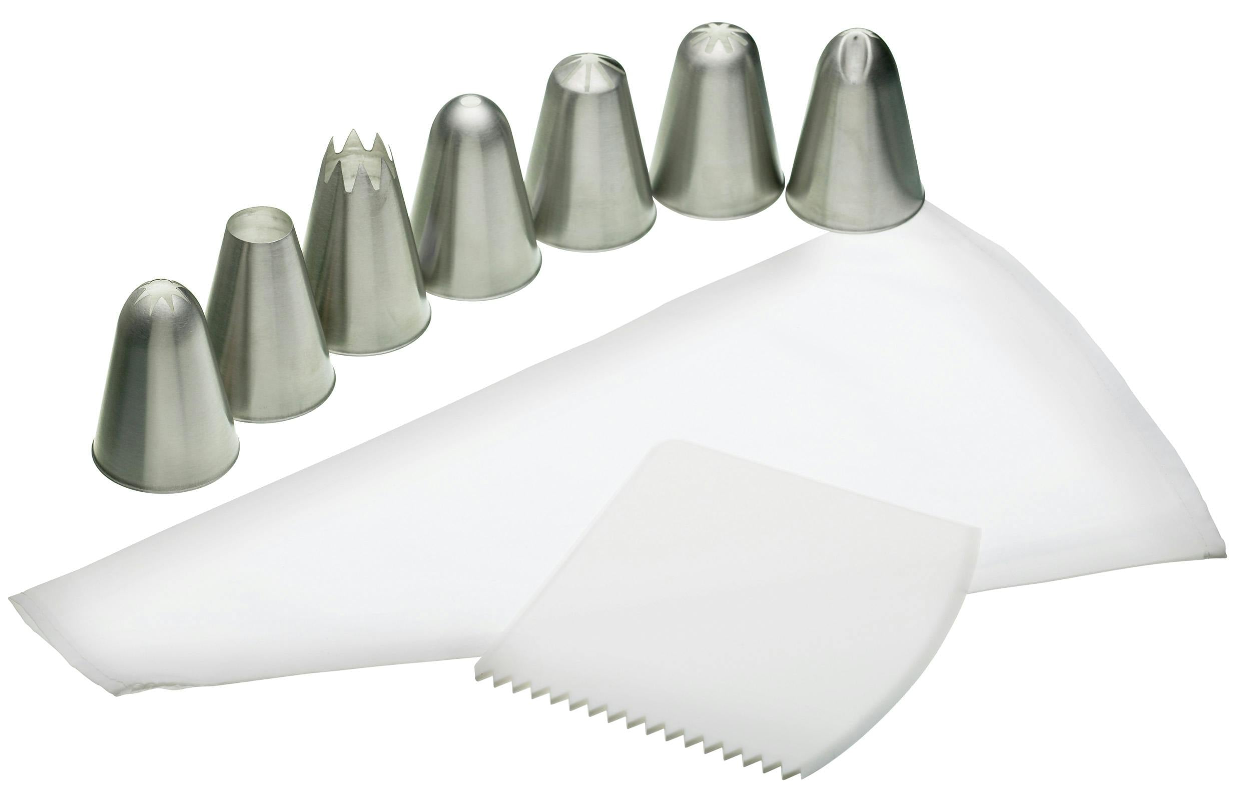 Rackhams Silver Sweetly Does It 9 Piece Icing Set - Stainless Steel - Cake Decorating
