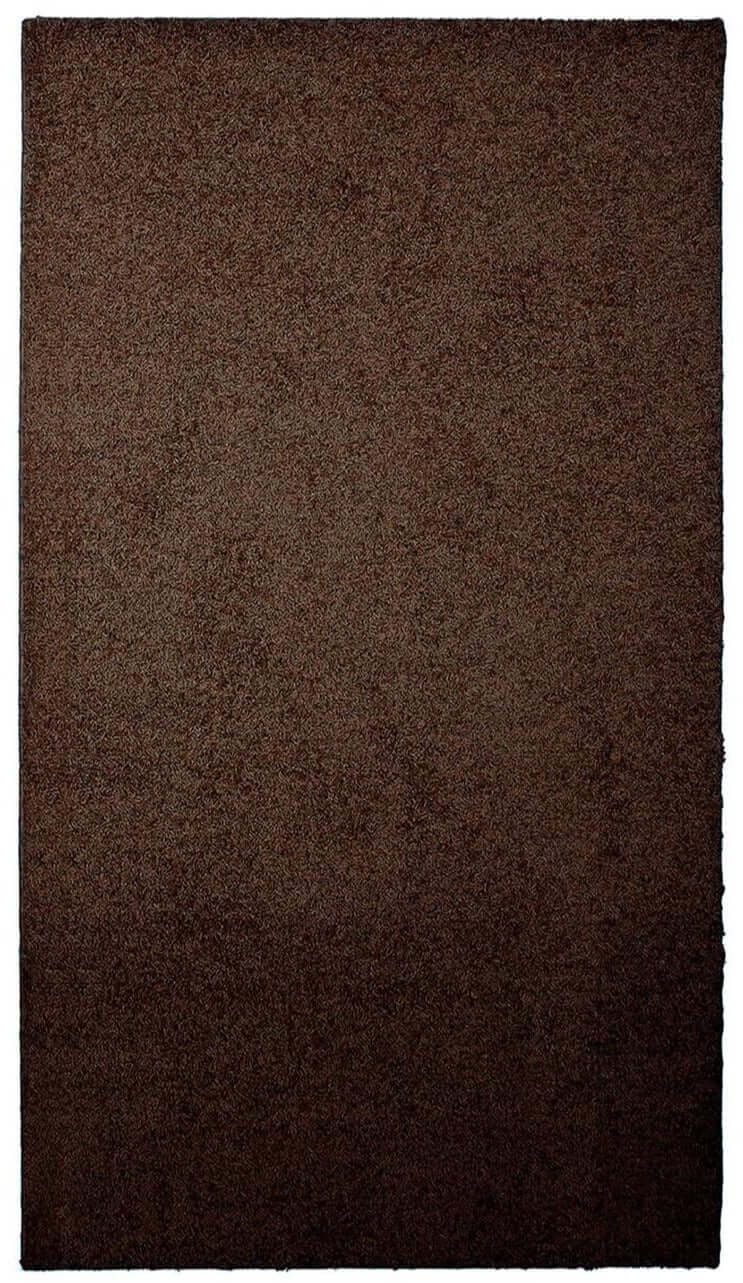 Rackhams Brown Fiji Chocolate Washable Solid Shaggy Rug - 67X120 Cm