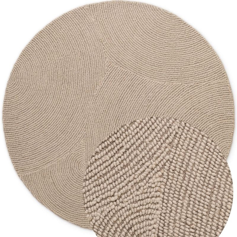 Hanse Home Beige Eleni Wool Rug – Natural Colour - Ø 200 Cm