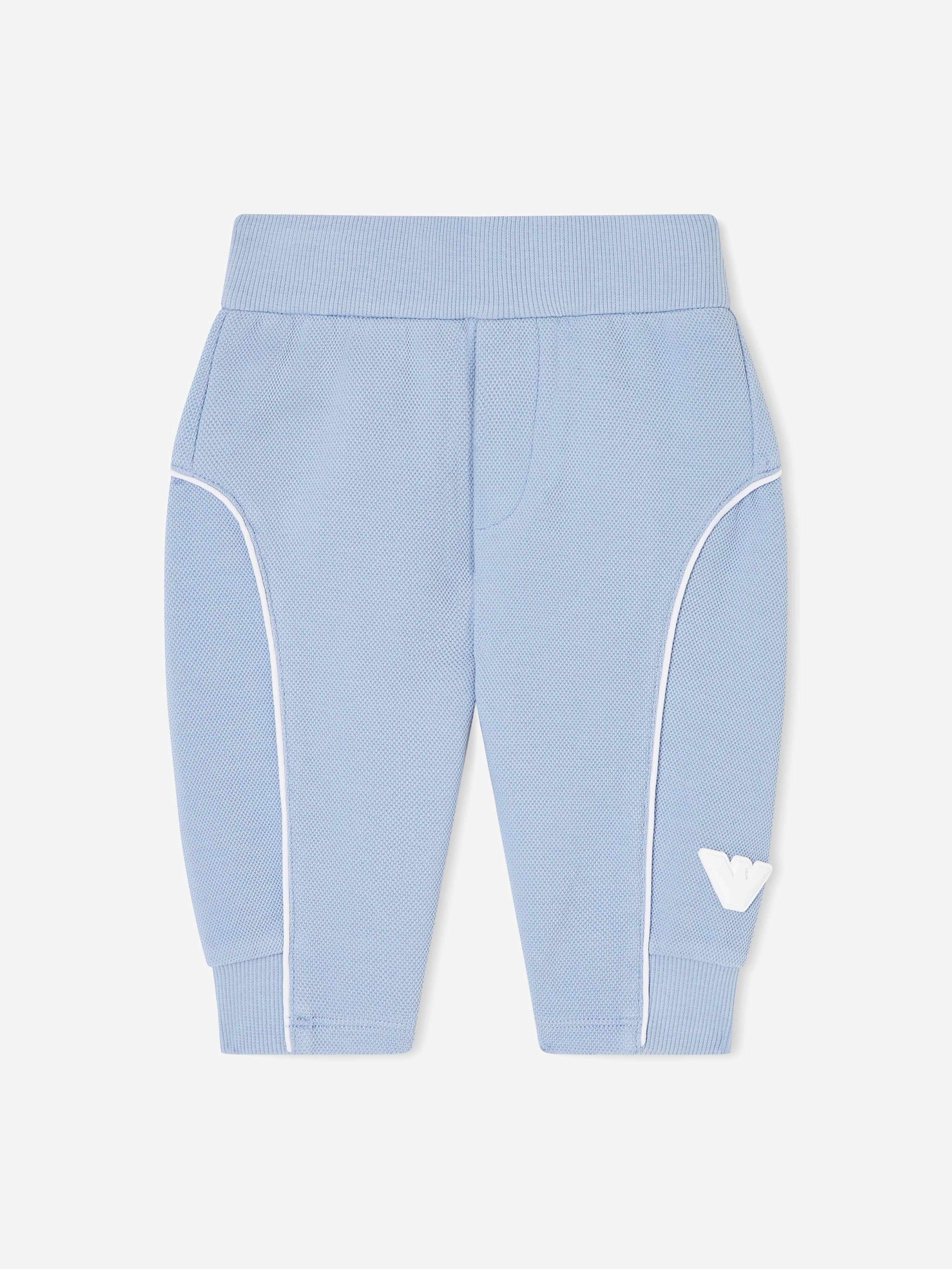 Emporio Armani Men's Blue Baby Boys Eagle Logo Joggers In - 24 Months